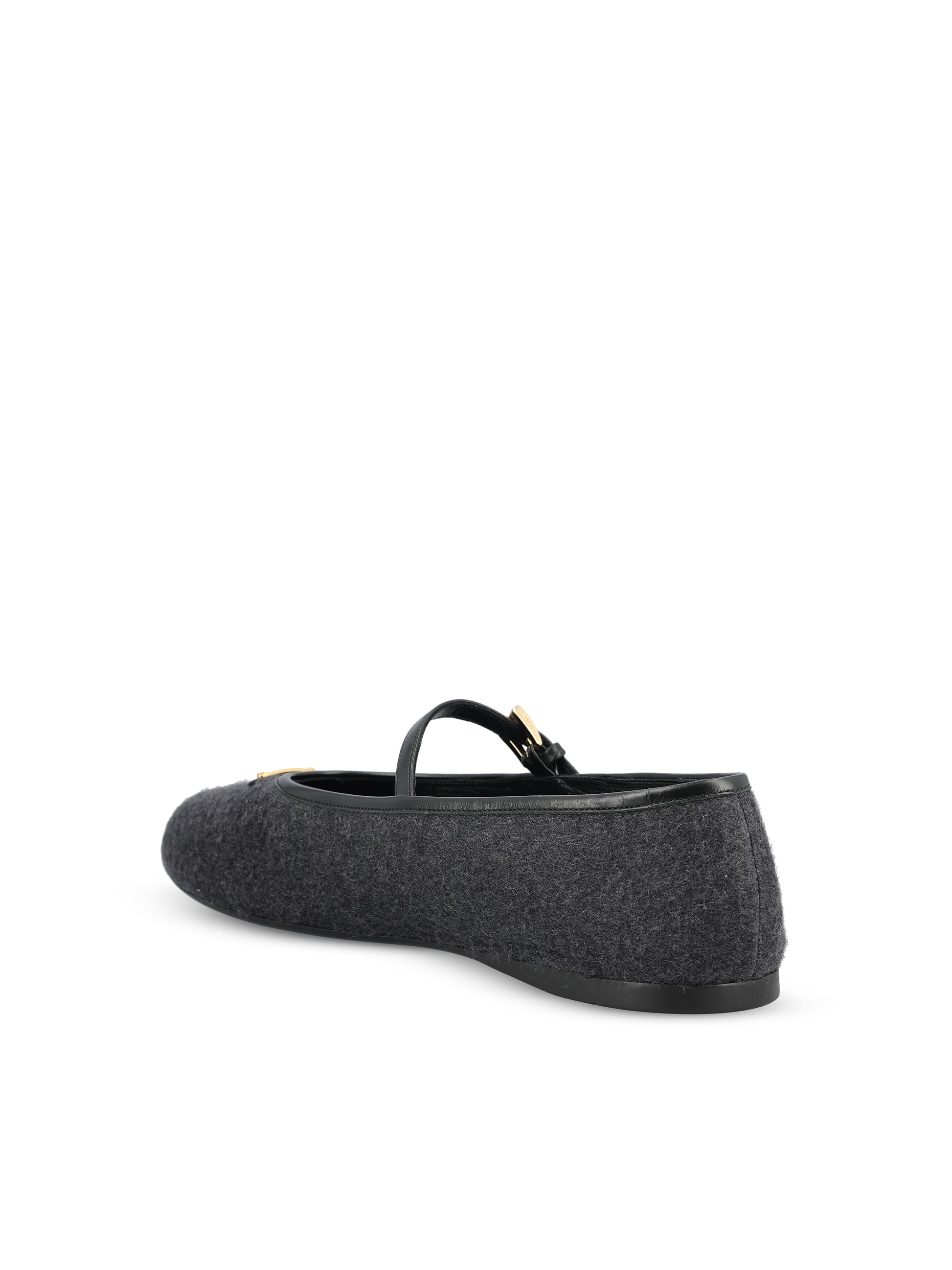 Ballerine in cashmere con logo triangolo 1F689O 219F0308 PRADA 