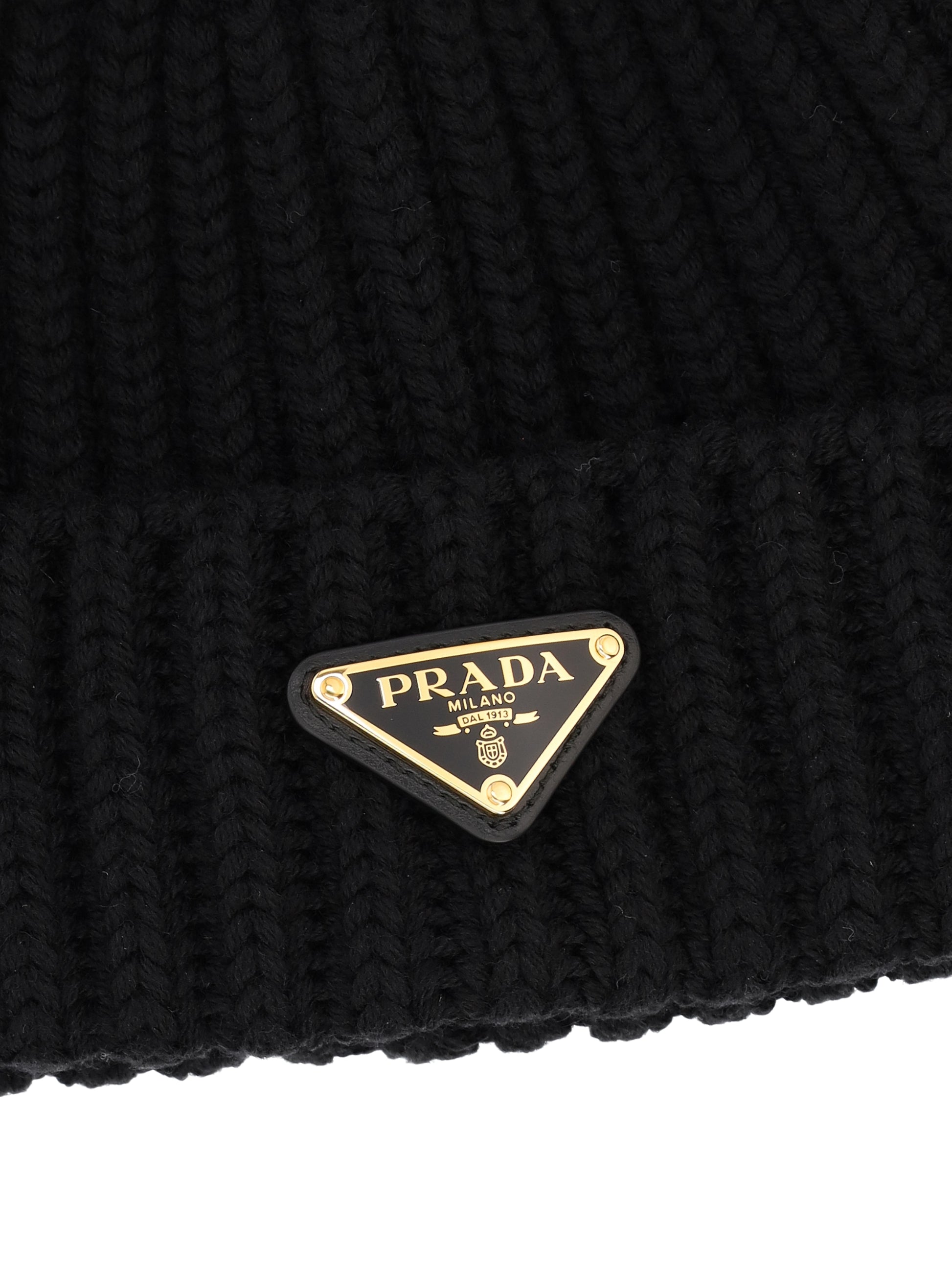 Beanie in Lana a Coste 1HC390 2DZLF0002 PRADA 