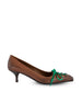 Décolleté in Pelle Effetto Anticato Cacao 1I612O V69F0324 PRADA 