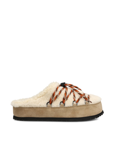 Mules realizzate in lana e pelle scamosciata. 1R553O MPDF0F24 PRADA 