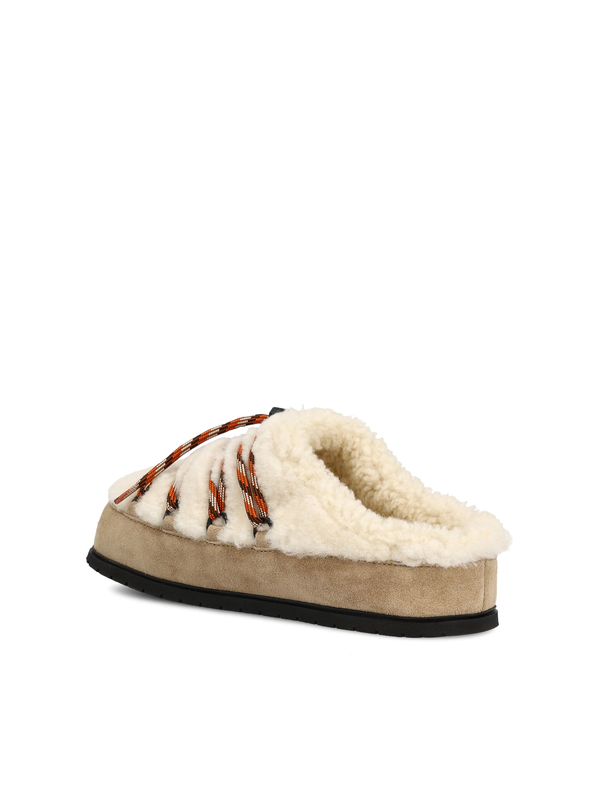 Mules realizzate in lana e pelle scamosciata. 1R553O MPDF0F24 PRADA 