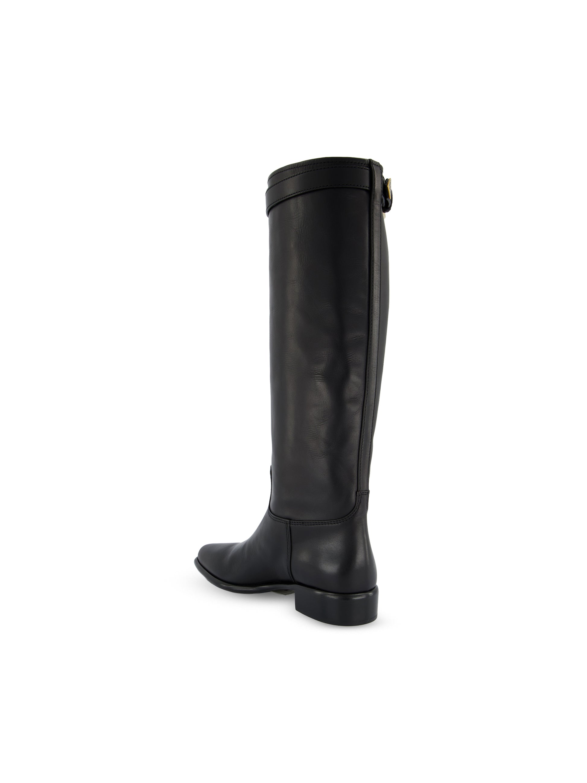 Stivali Alti in Pelle di Vitello Nera 1W666O 7V6F0002 PRADA 