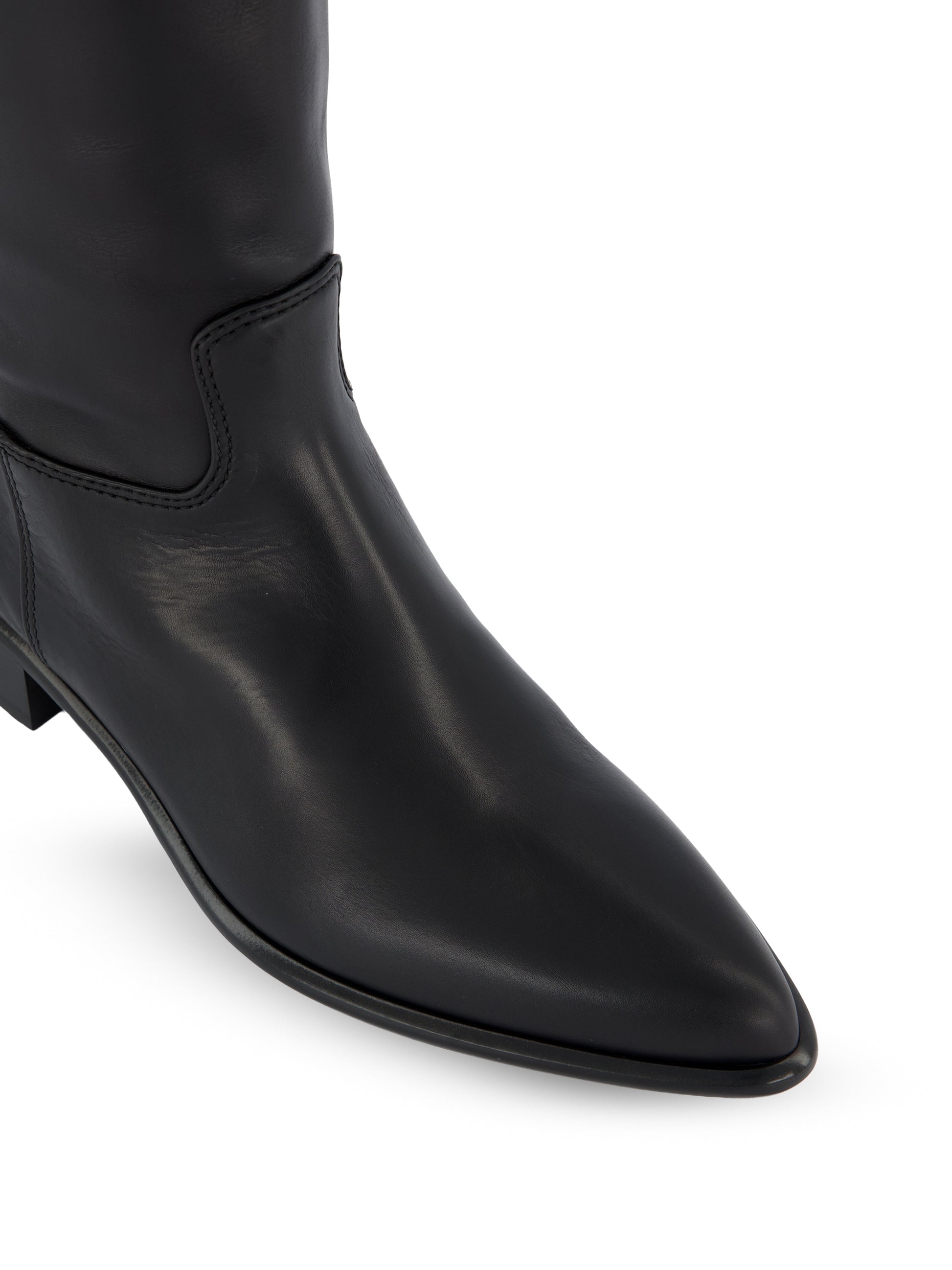 Stivali Alti in Pelle di Vitello Nera 1W666O 7V6F0002 PRADA 
