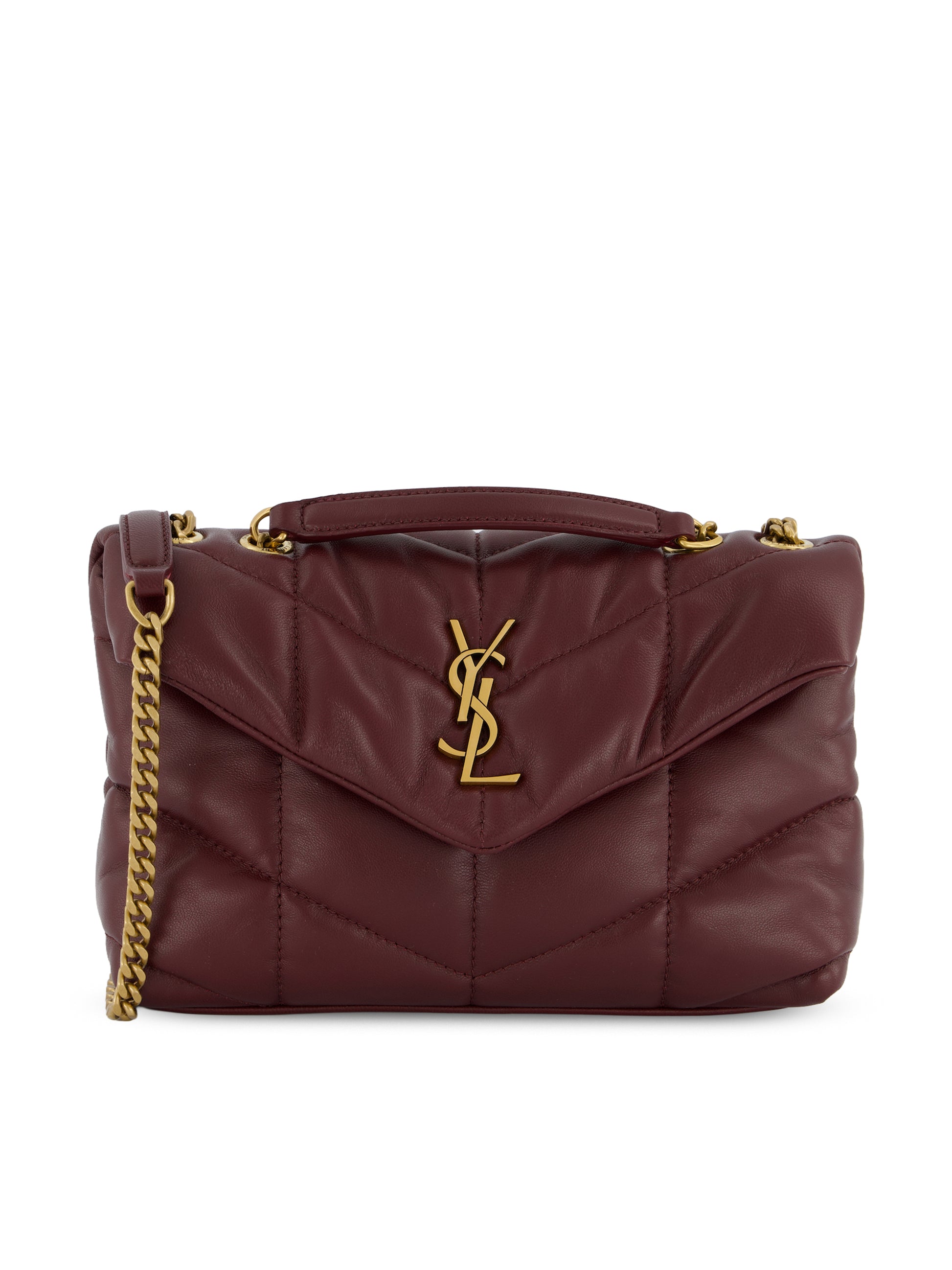 Loulou Puffer Toy in Pelle di Agnello Rouge Cabernet 759337 1EL076197 SAINT LAURENT 