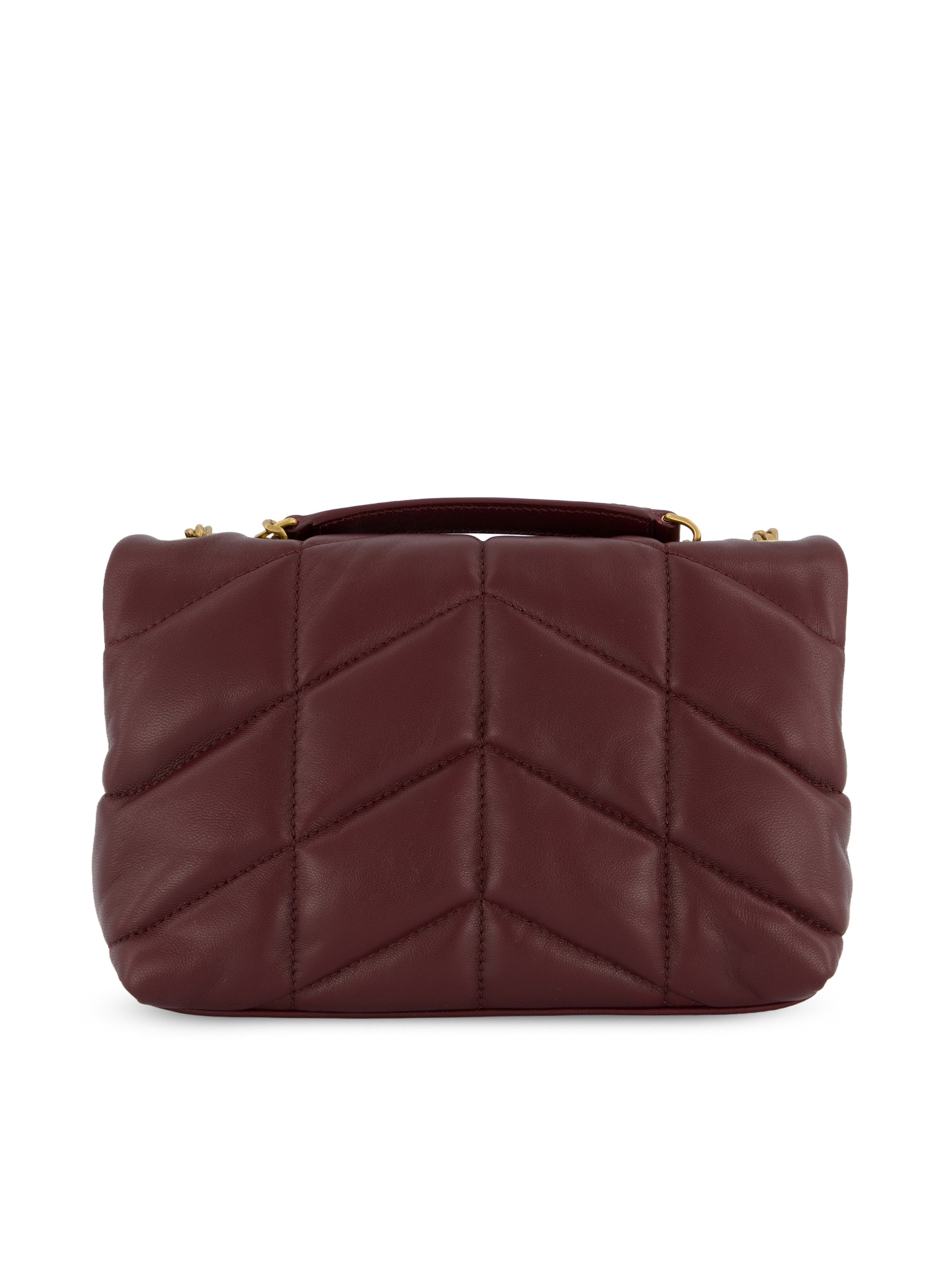 Loulou Puffer Toy in Pelle di Agnello Rouge Cabernet 759337 1EL076197 SAINT LAURENT 