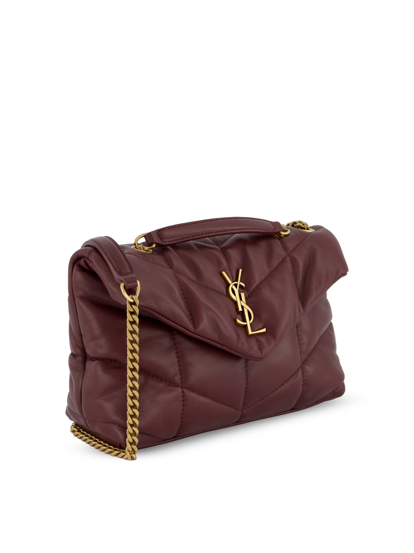 Loulou Puffer Toy in Pelle di Agnello Rouge Cabernet 759337 1EL076197 SAINT LAURENT 