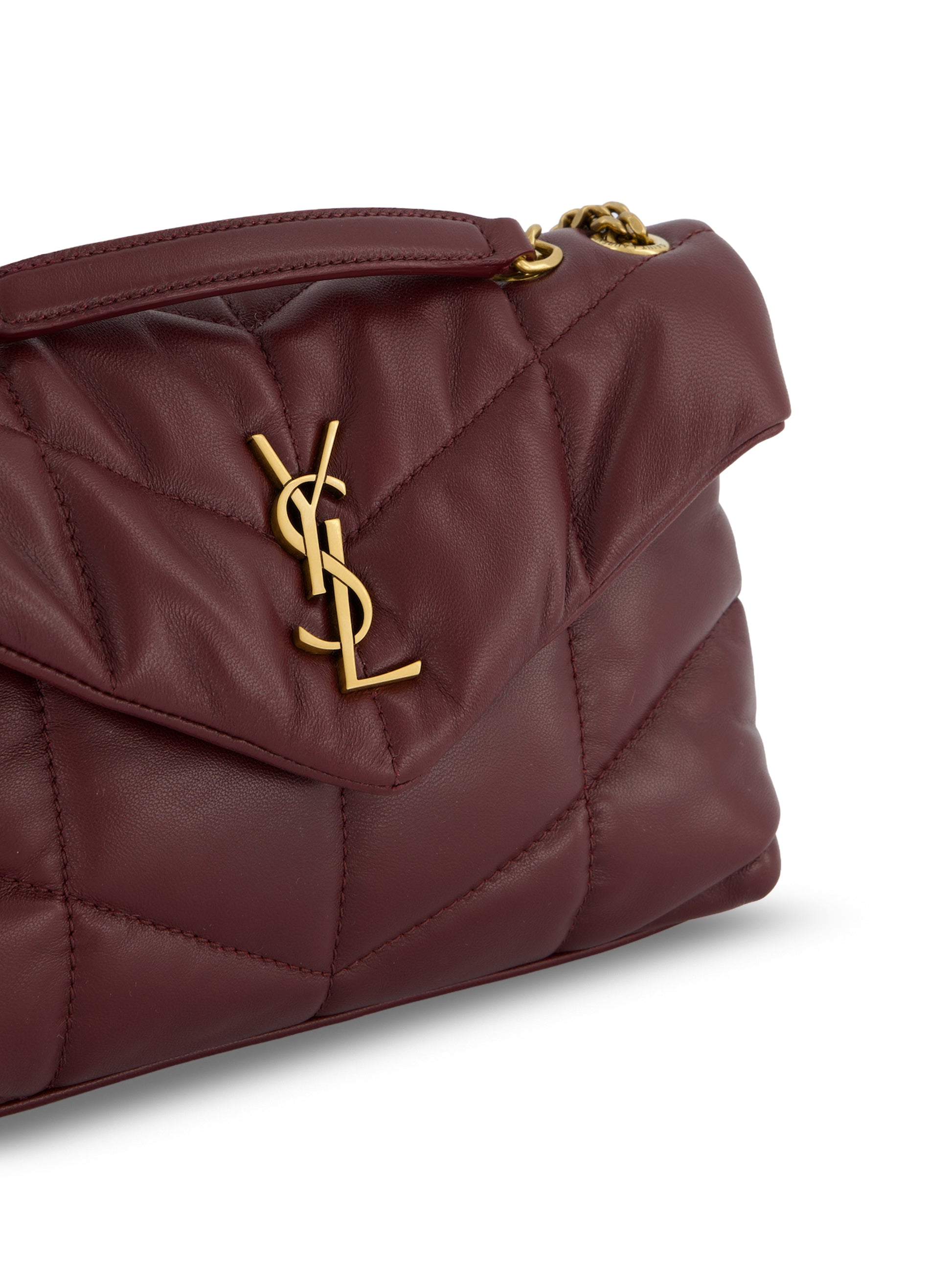 Loulou Puffer Toy in Pelle di Agnello Rouge Cabernet 759337 1EL076197 SAINT LAURENT 