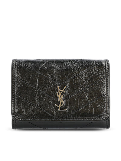 Portafoglio realizzato in pelle di vitello e ottone. 872826 AAGUF1000 SAINT LAURENT 