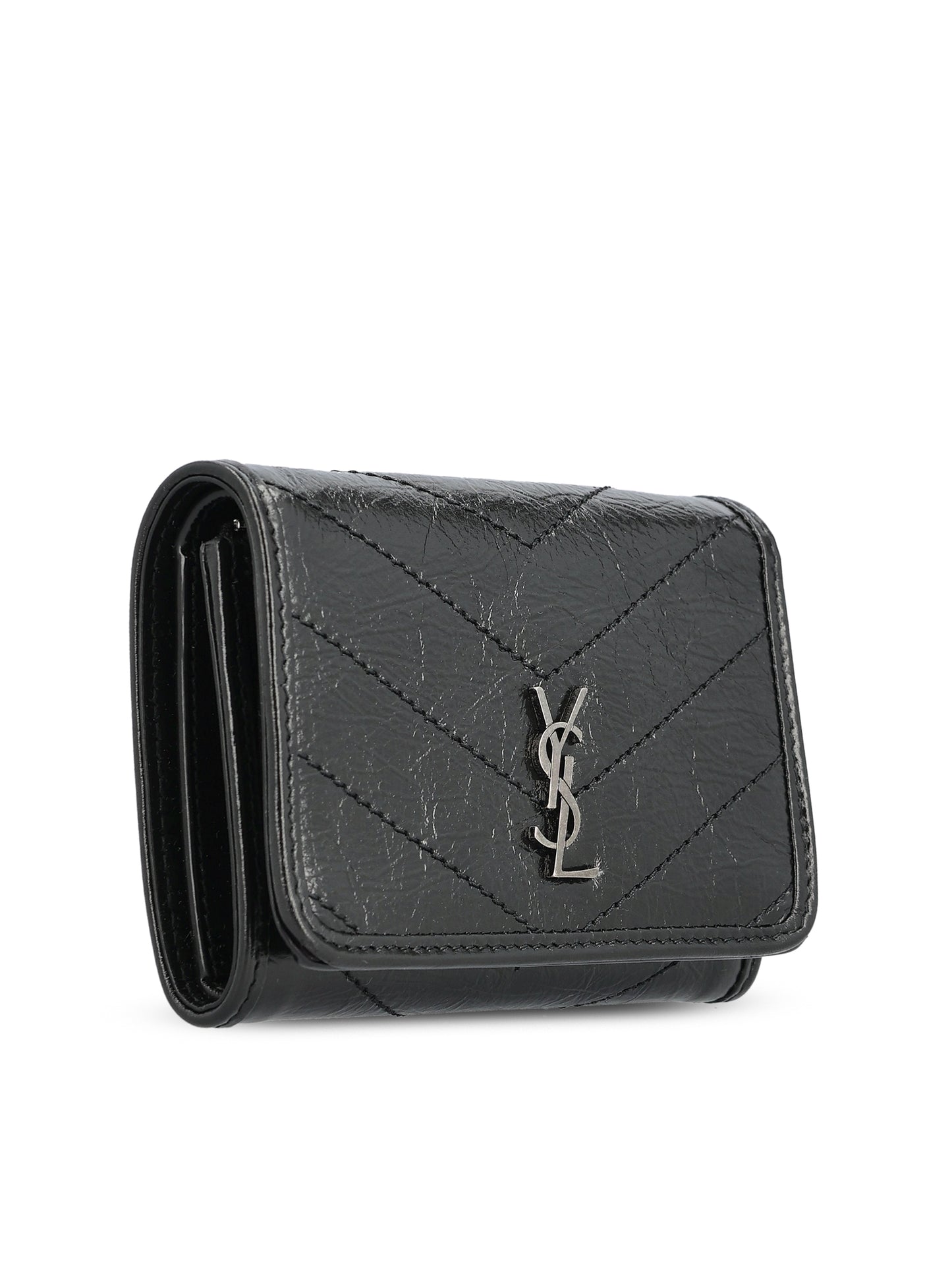 Portafoglio realizzato in pelle di vitello e ottone. 872826 AAGUF1000 SAINT LAURENT 