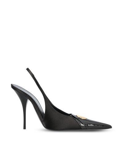 Slingback realizzate in tessuto e pelle. A001CW 9QNCN1000 SAINT LAURENT 