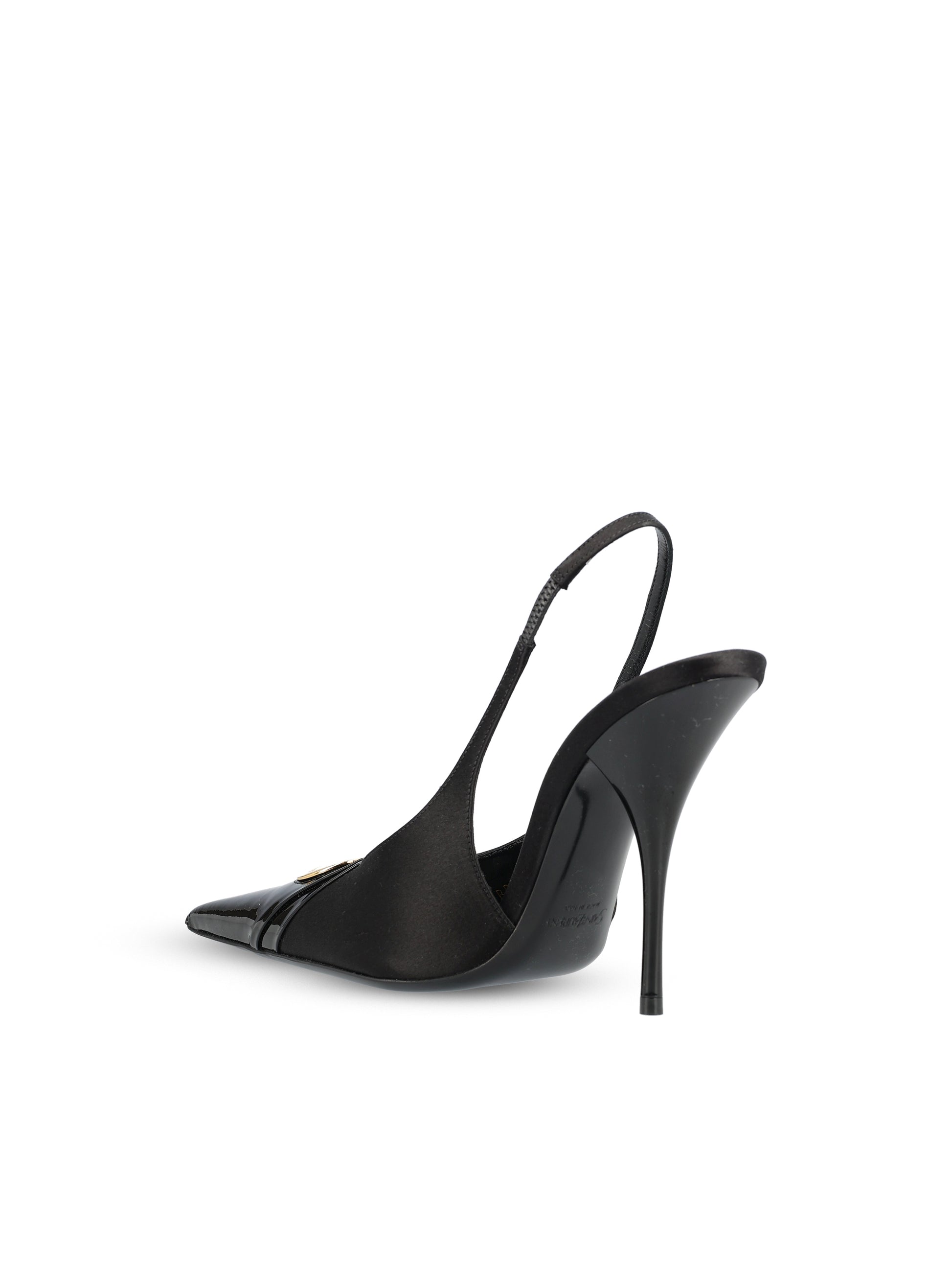 Slingback realizzate in tessuto e pelle. A001CW 9QNCN1000 SAINT LAURENT 