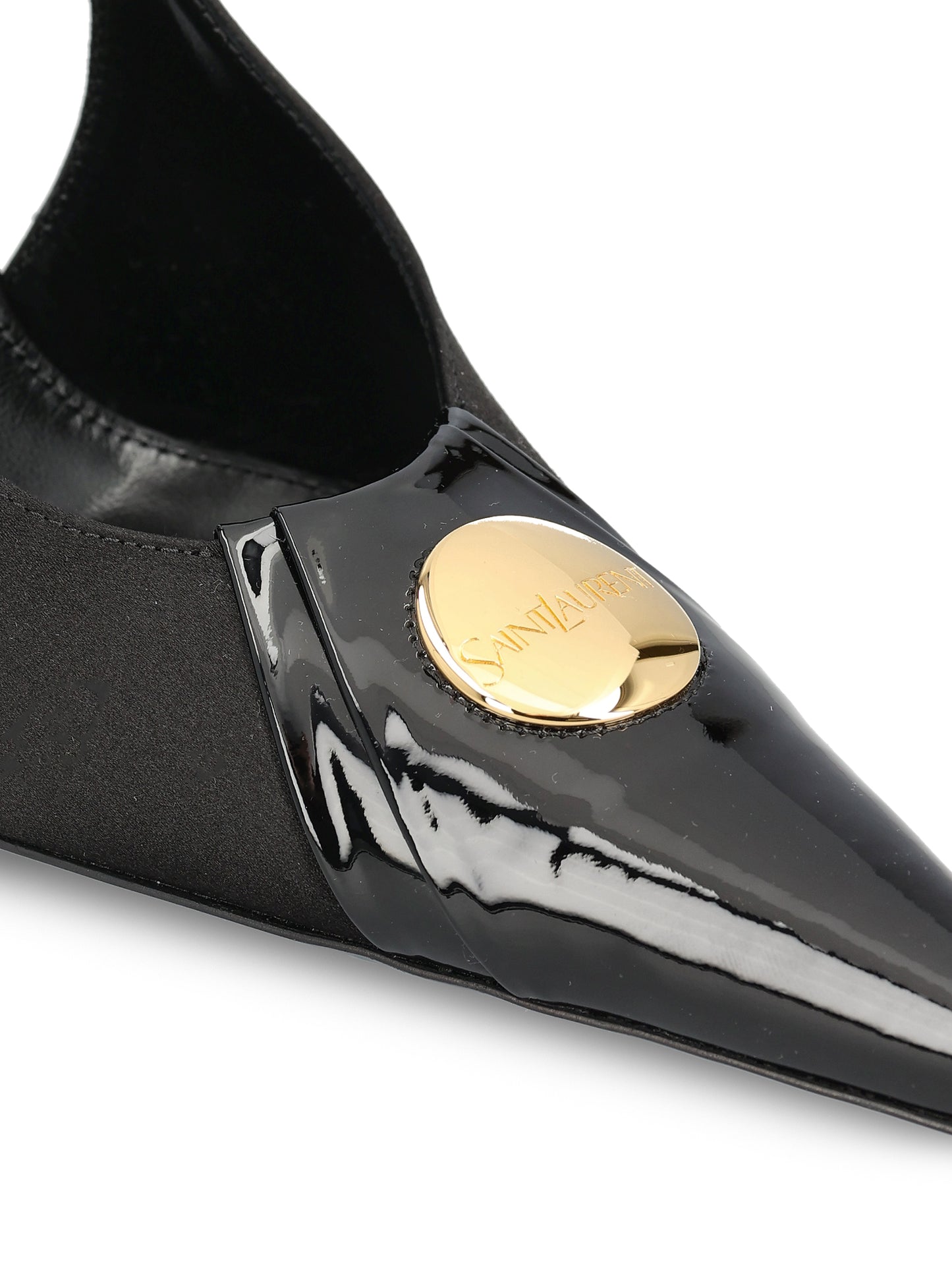 Slingback realizzate in tessuto e pelle. A001CW 9QNCN1000 SAINT LAURENT 