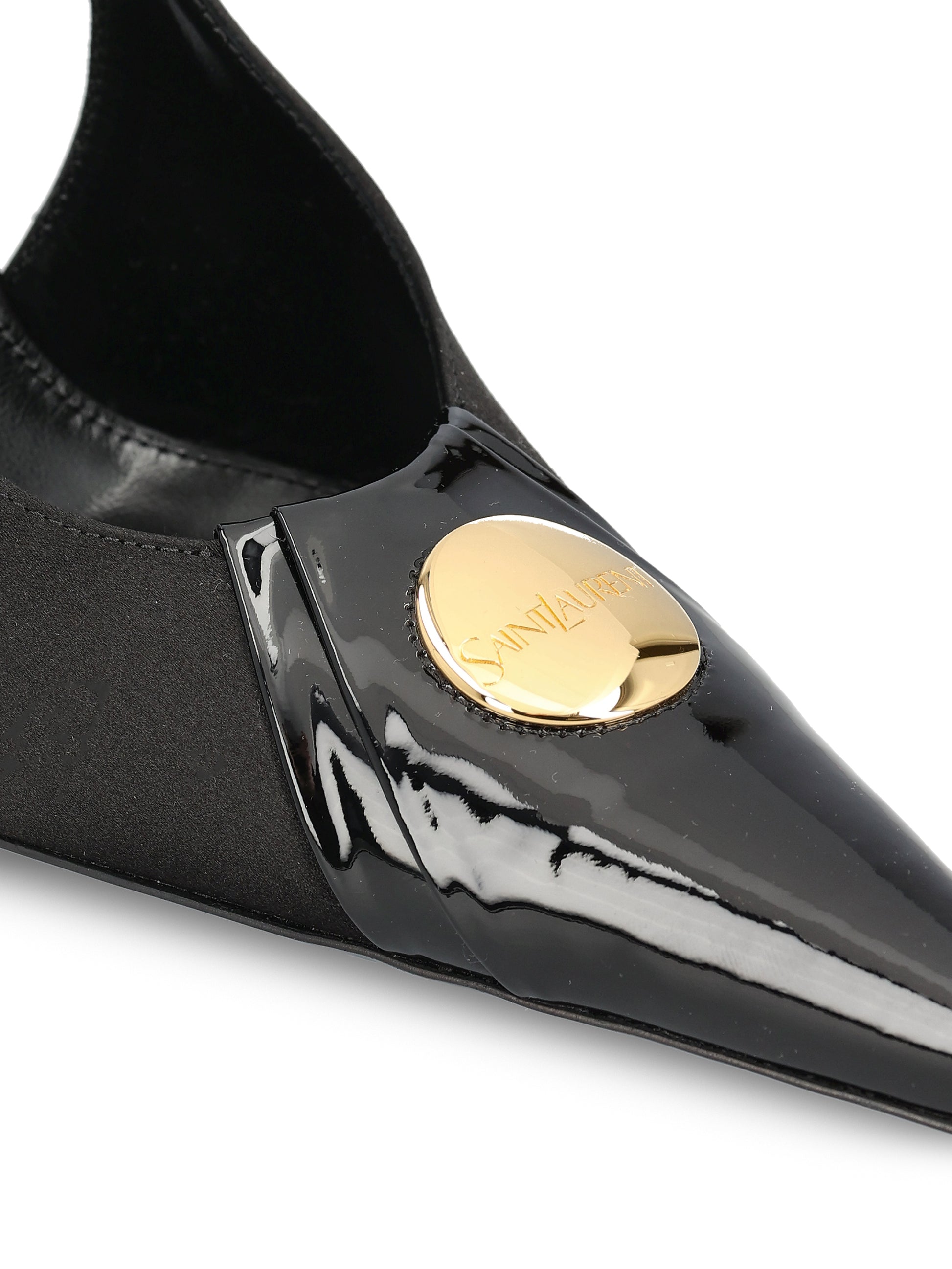 Slingback realizzate in tessuto e pelle. A001CW 9QNCN1000 SAINT LAURENT 