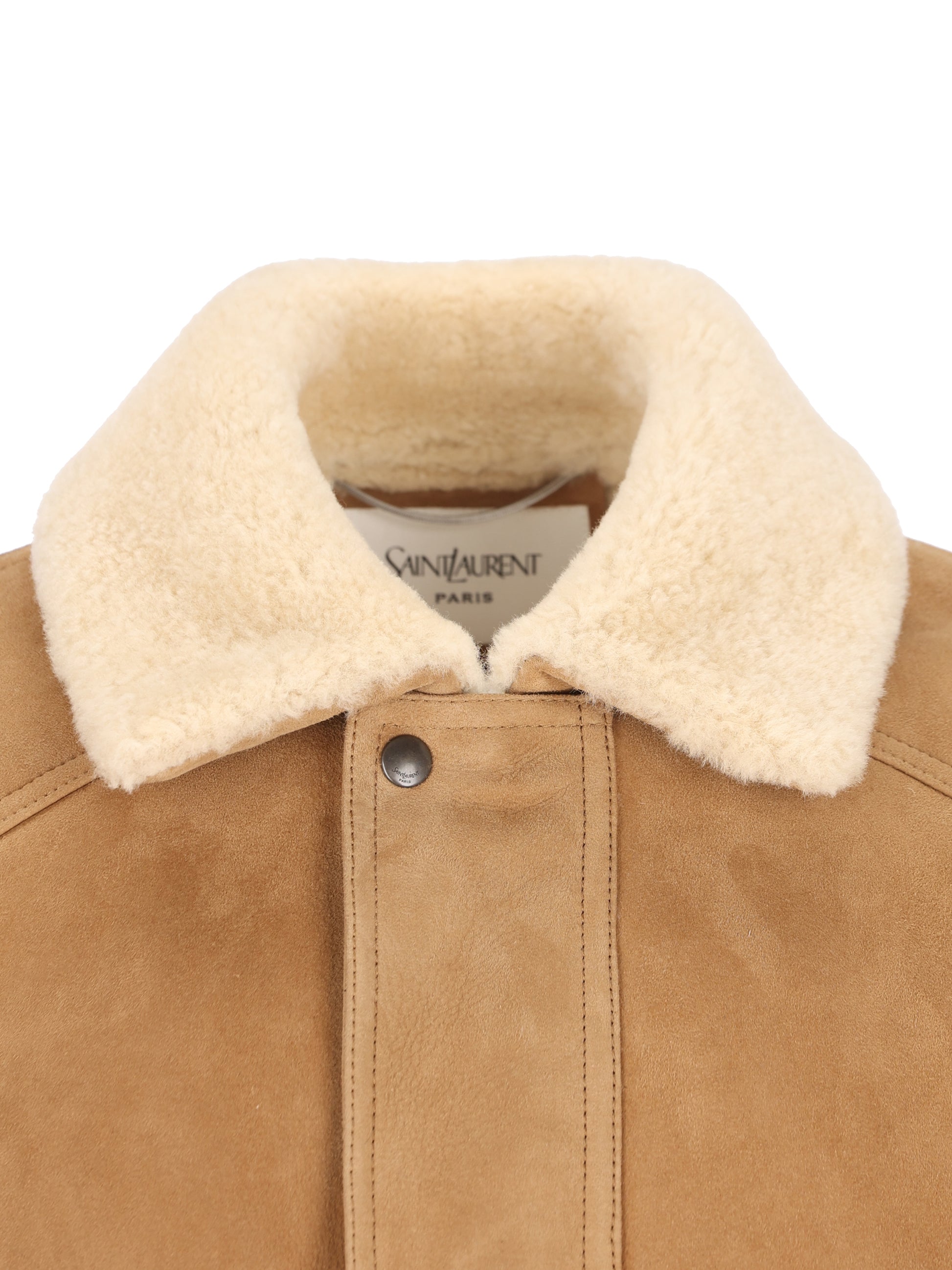Giacca Uomo in Shearling Beige A0027F YC2TB2943 SAINT LAURENT 