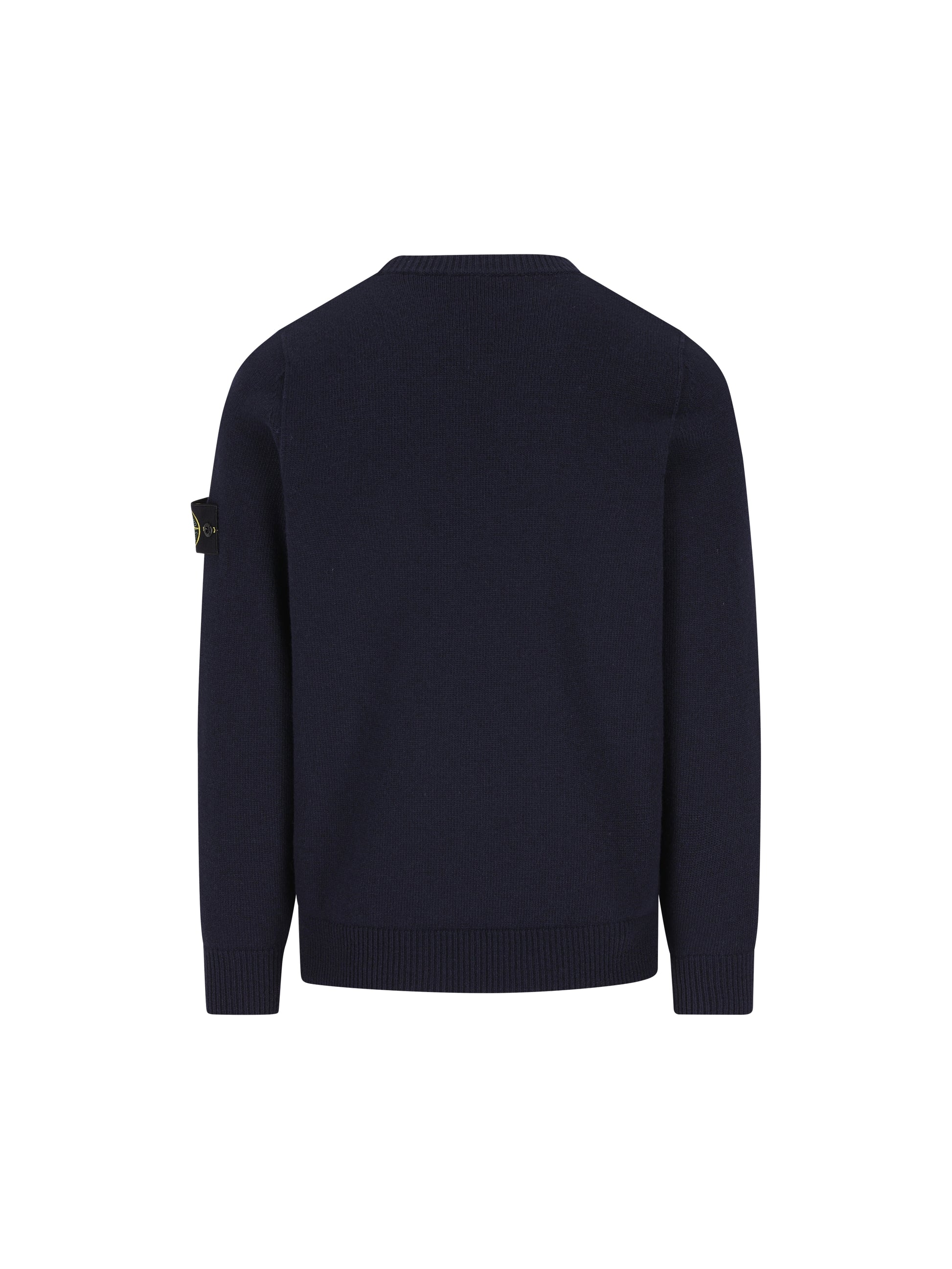 Maglione girocollo in lana d'agnello con dettagli a punto rovescio 5100072 S00A3V0020 STONE ISLAND 