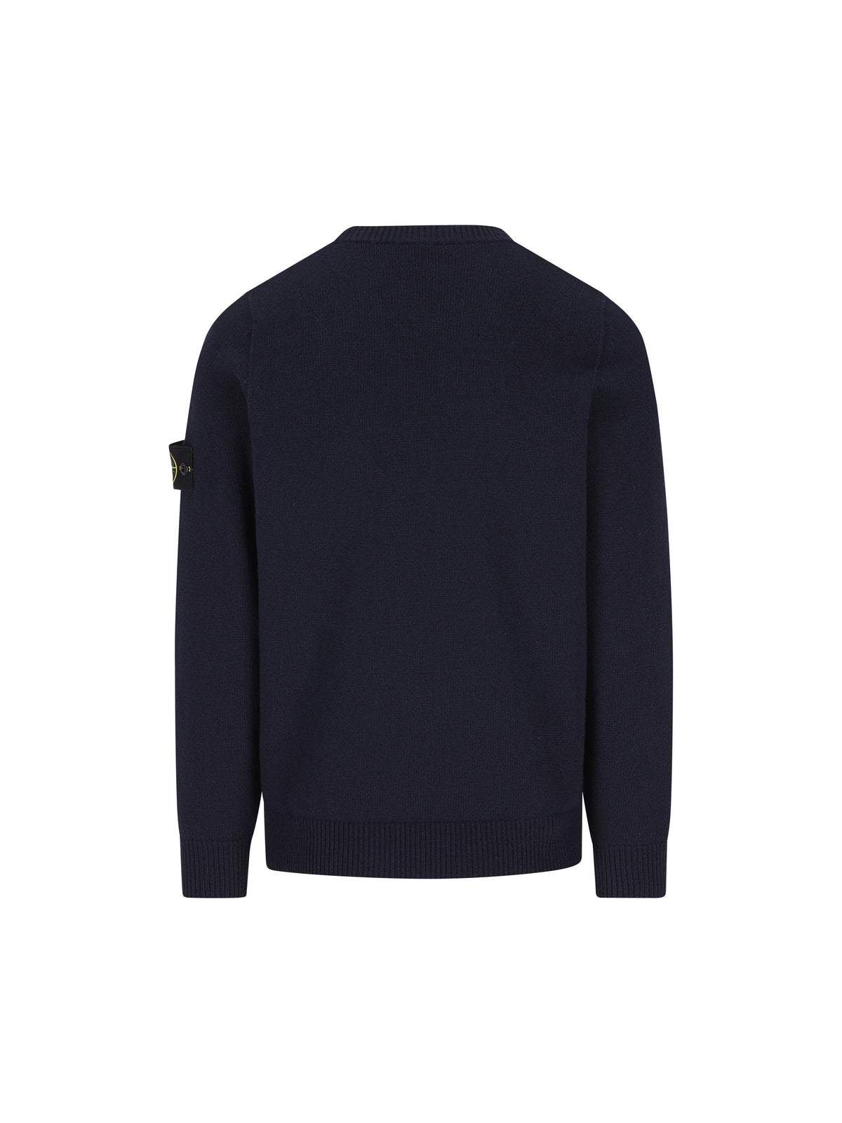 Maglione girocollo in lana d'agnello con dettagli a punto rovescio 5100072 S00A3V0020 STONE ISLAND 