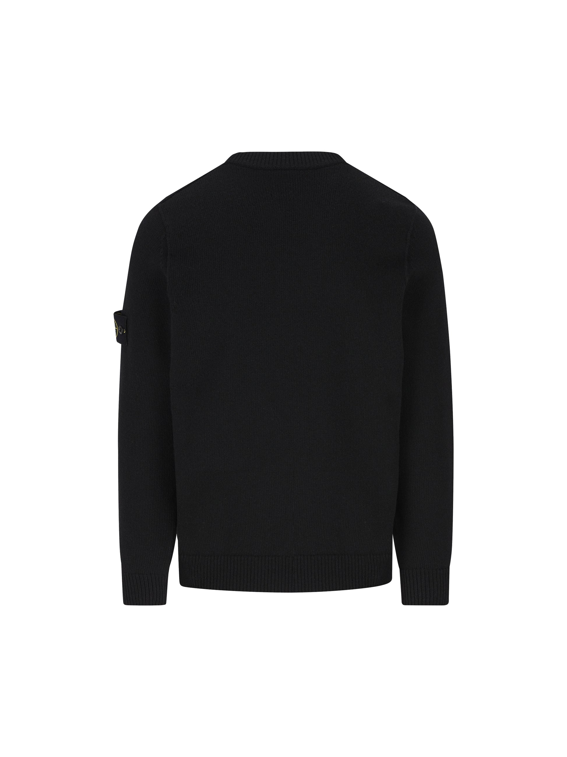 Maglione girocollo in lana d'agnello con dettagli a punto rovescio 5100072 S00A3V0029 STONE ISLAND 