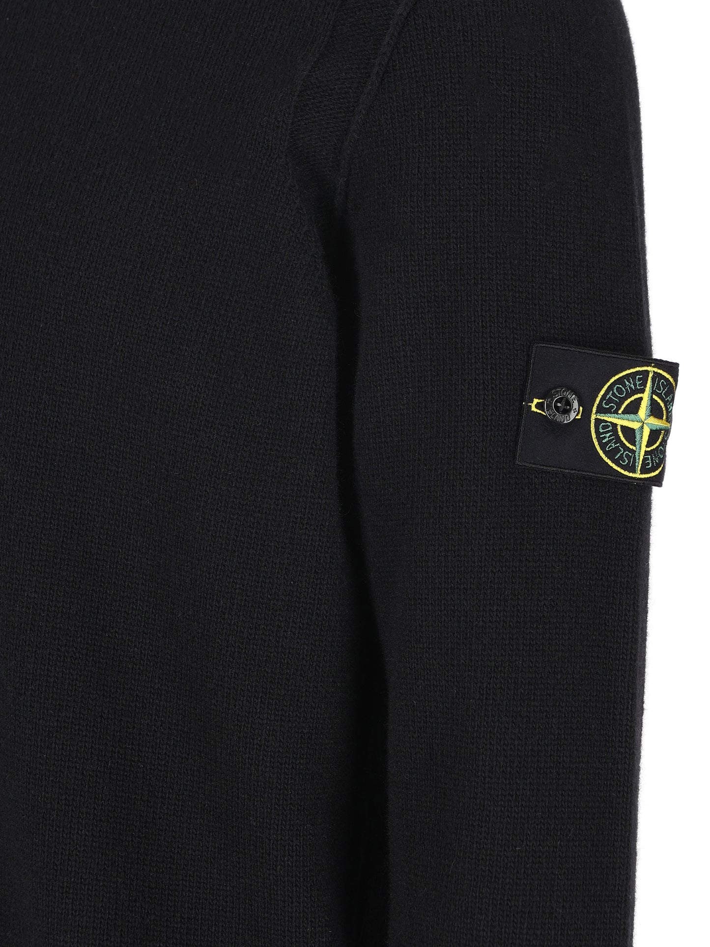 Maglione girocollo in lana d'agnello con dettagli a punto rovescio 5100072 S00A3V0029 STONE ISLAND 