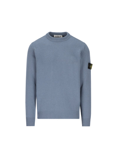 Maglione girocollo in lana d'agnello con dettagli a punto rovescio 5100072 S00A3V002B STONE ISLAND 