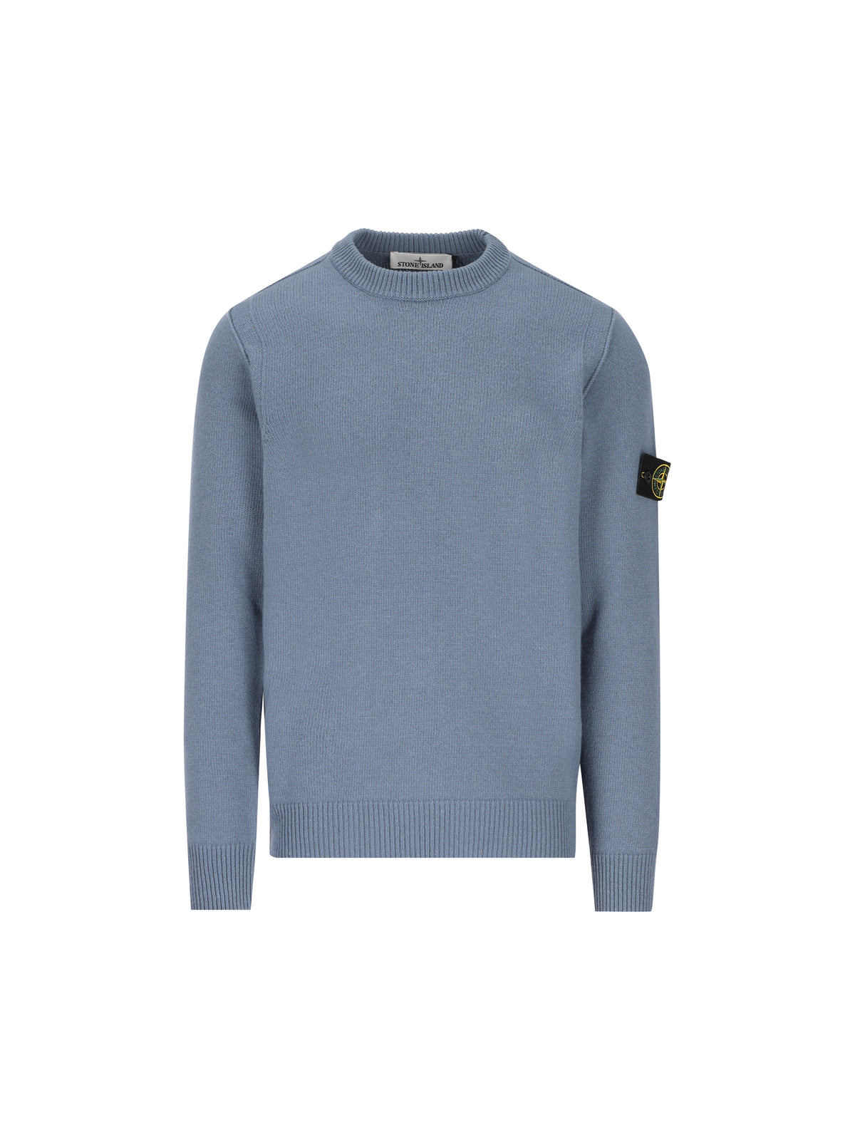 Maglione girocollo in lana d'agnello con dettagli a punto rovescio 5100072 S00A3V002B STONE ISLAND 