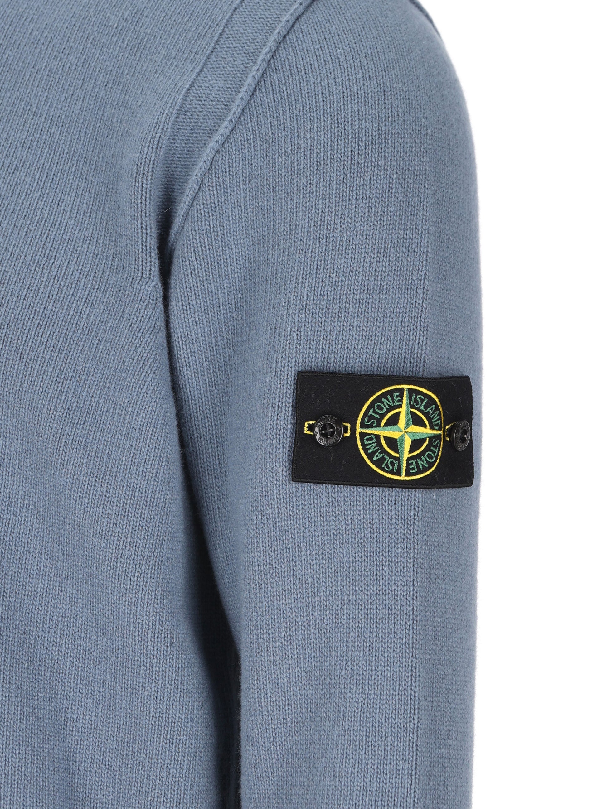 Maglione girocollo in lana d'agnello con dettagli a punto rovescio 5100072 S00A3V002B STONE ISLAND 