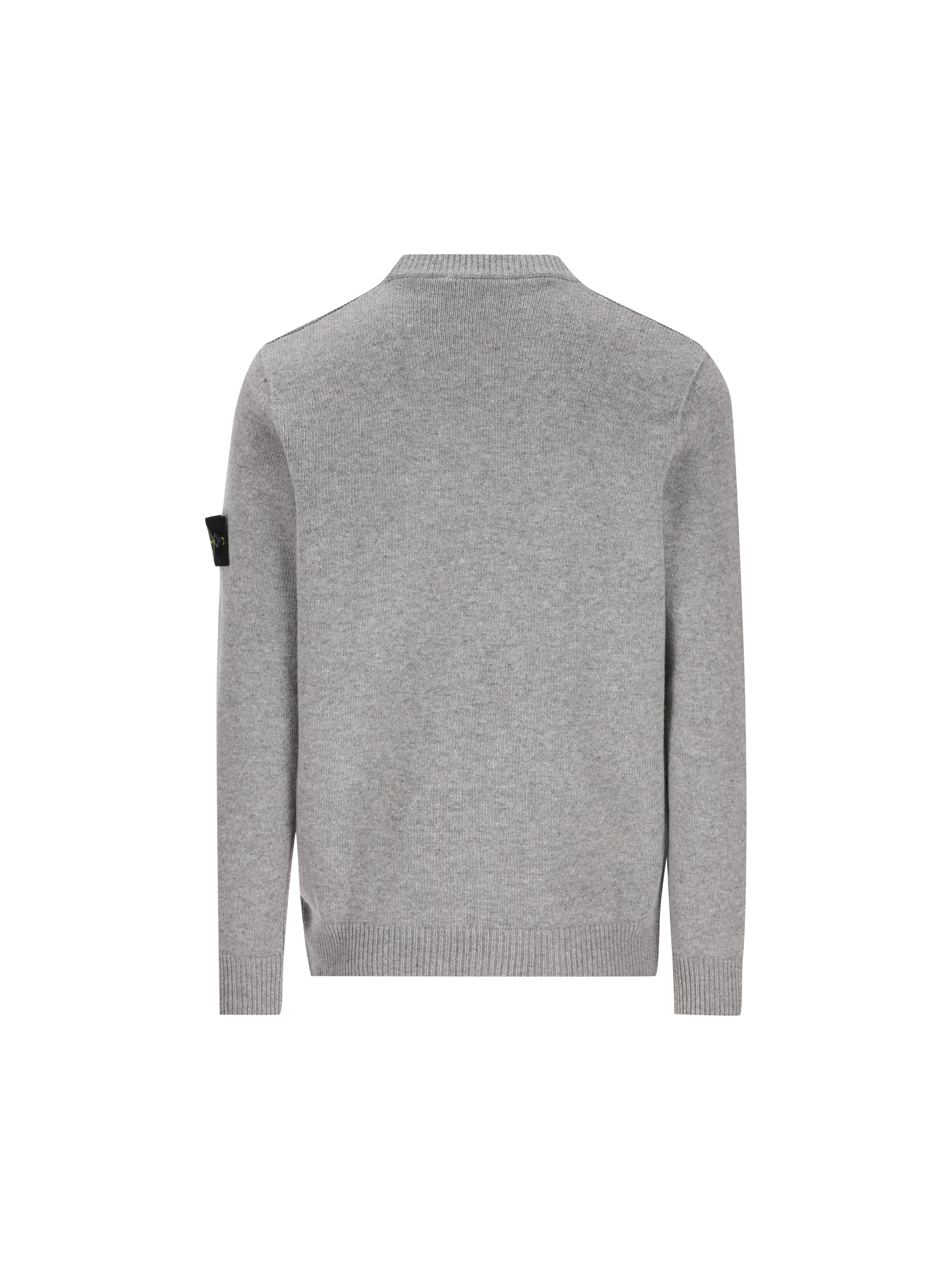 Maglione girocollo in lana d'agnello con dettagli a punto rovescio 5100072 S00A3V0M60 STONE ISLAND 