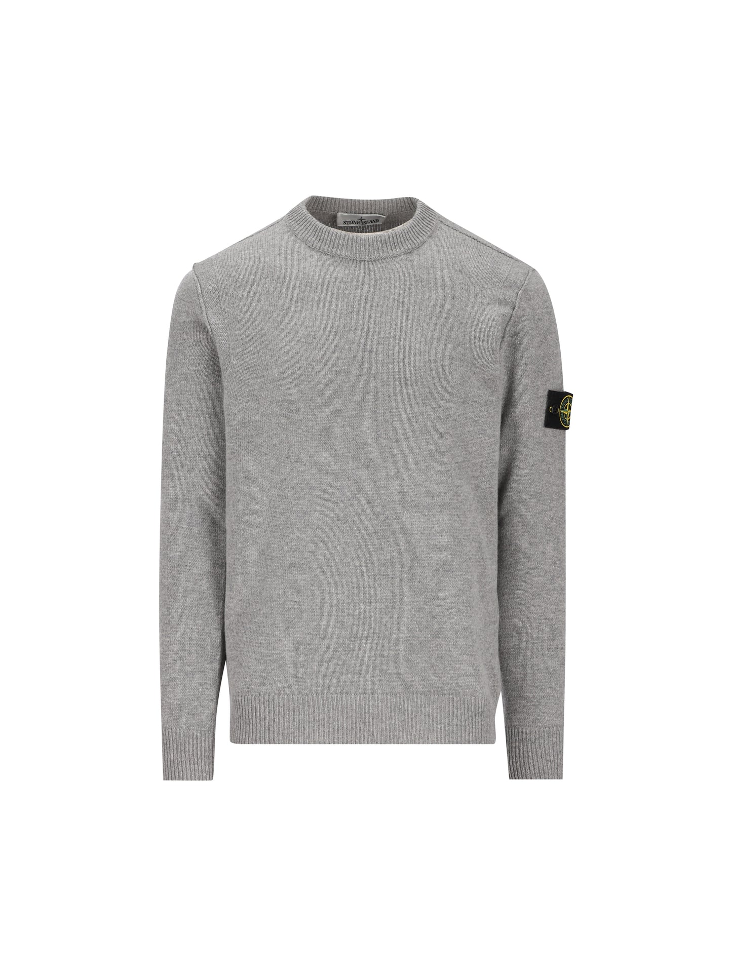 Maglione girocollo in lana d'agnello con dettagli a punto rovescio 5100072 S00A3V0M60 STONE ISLAND 
