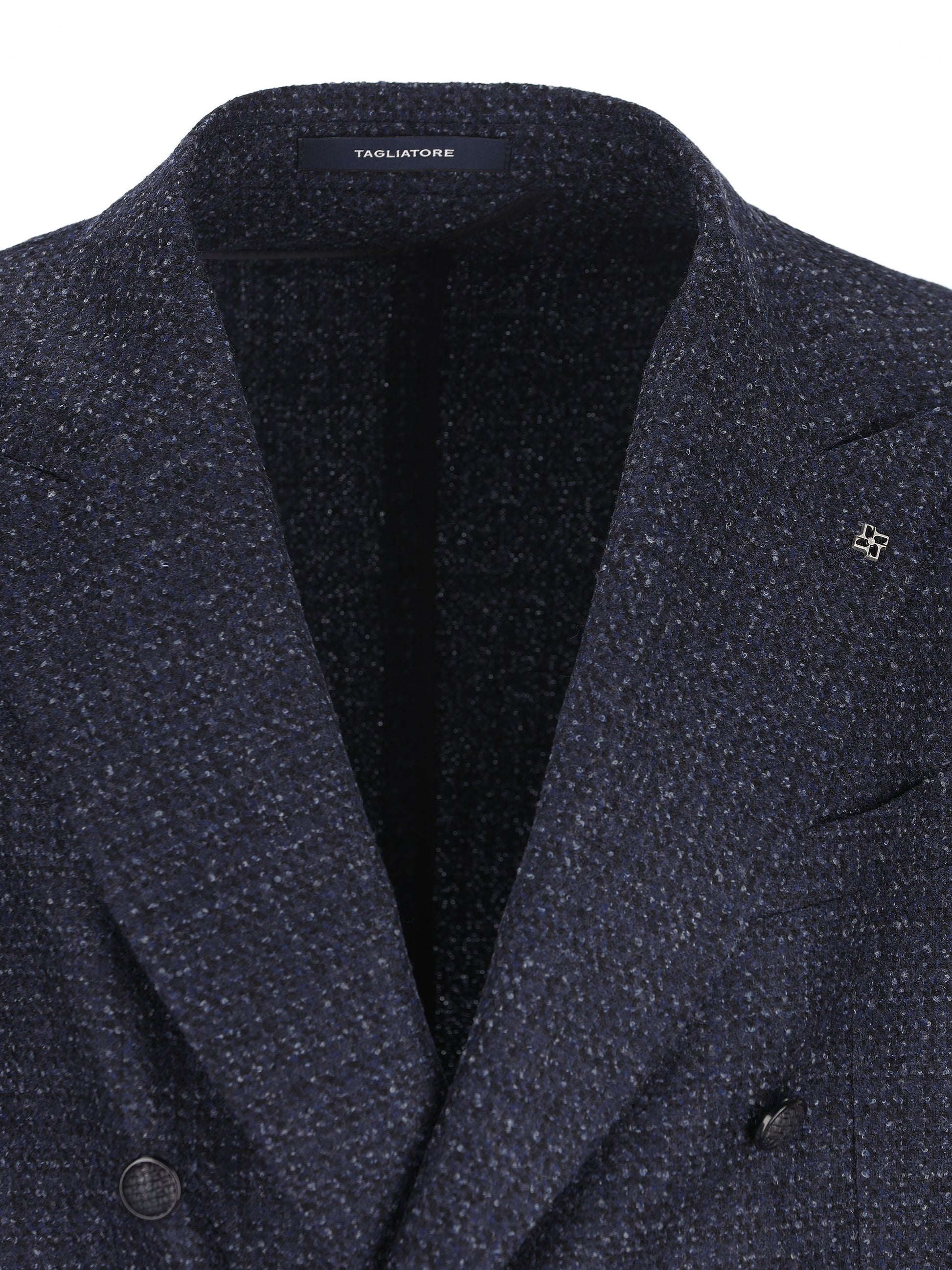 Giacca doppiopetto in lana vergine bouclé 1SHO20K AI440092EB824387 TAGLIATORE 