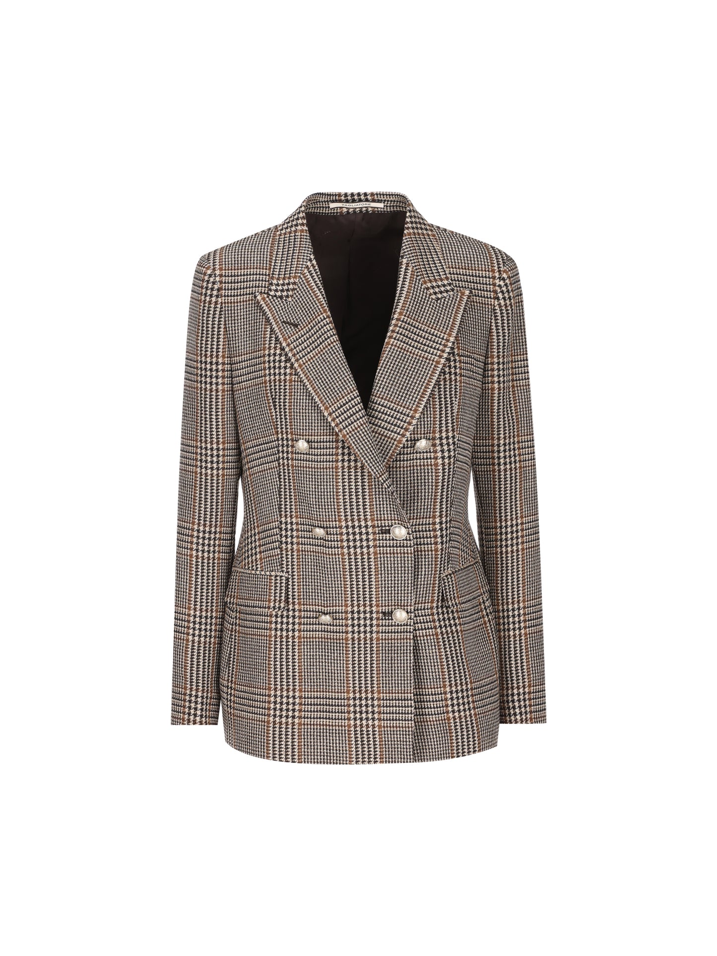 Blazer Doppiopetto Donna in Lana Vergine Check J-PARIGI10B 120200M1098 TAGLIATORE 