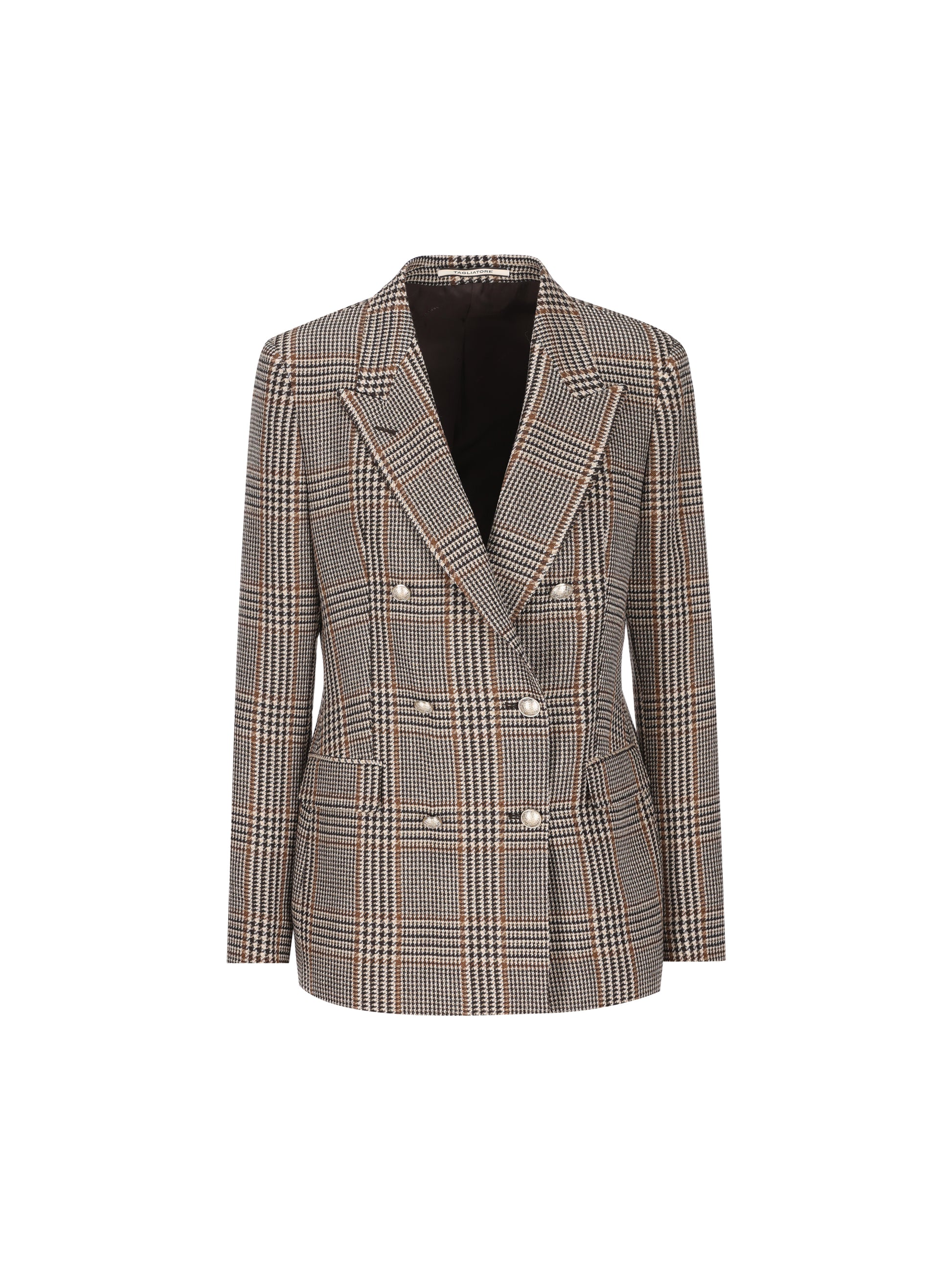 Blazer Doppiopetto Donna in Lana Vergine Check J-PARIGI10B 120200M1098 TAGLIATORE 