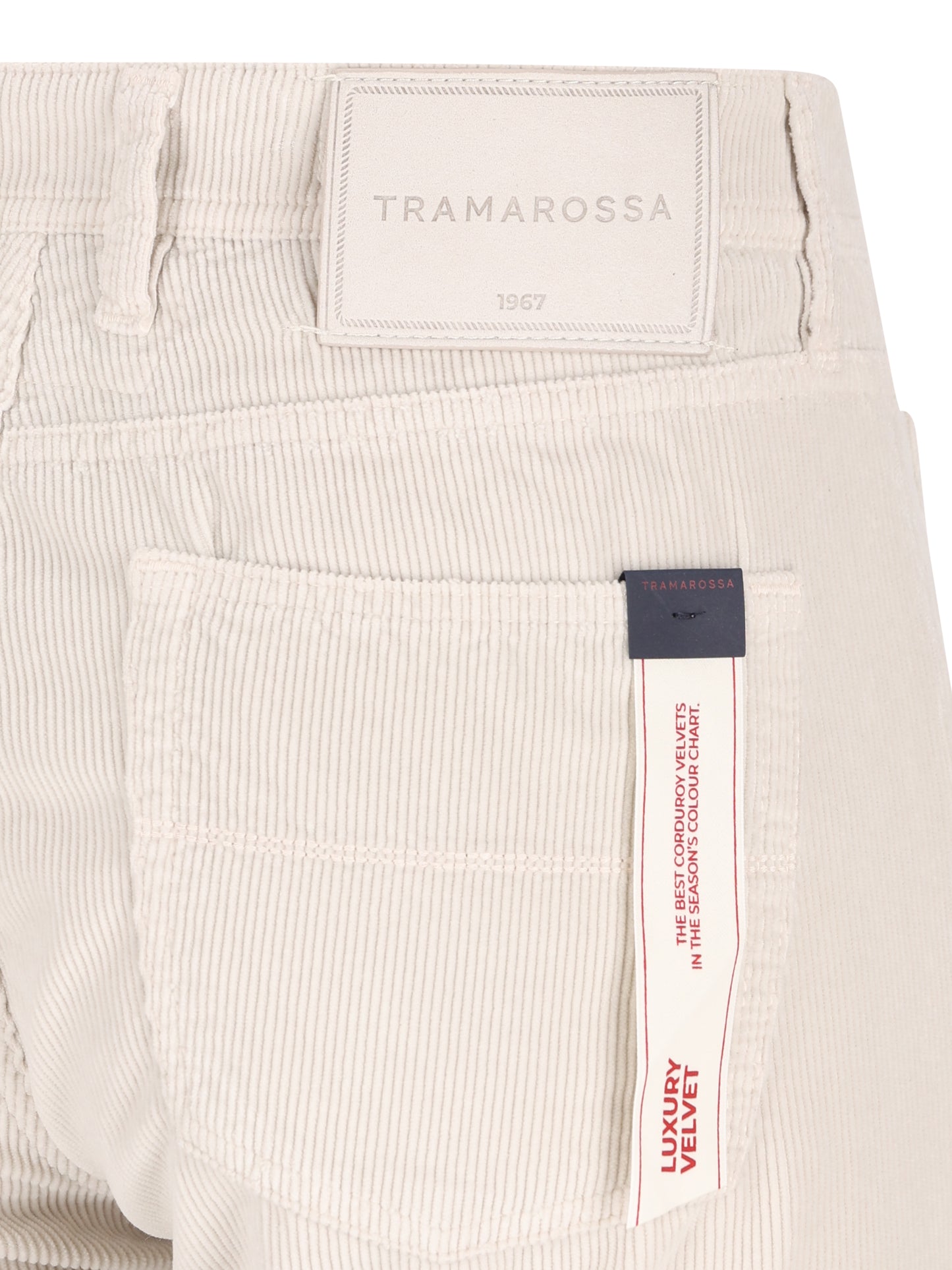 Pantaloni Michelangelo Tramarossa in velluto bianco MICHELANGELO V0050003 TRAMAROSSA 