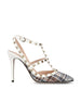 Décolleté con cinturini Valentino Garavani Rockstud in tessuto intrecciato 8W0S0393EDX 3NU VALENTINO GARAVANI 