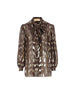 Camicia realizzata in seta e fibra metallzzata. 9B3AB8Q0AEA WV9 VALENTINO GARAVANI 
