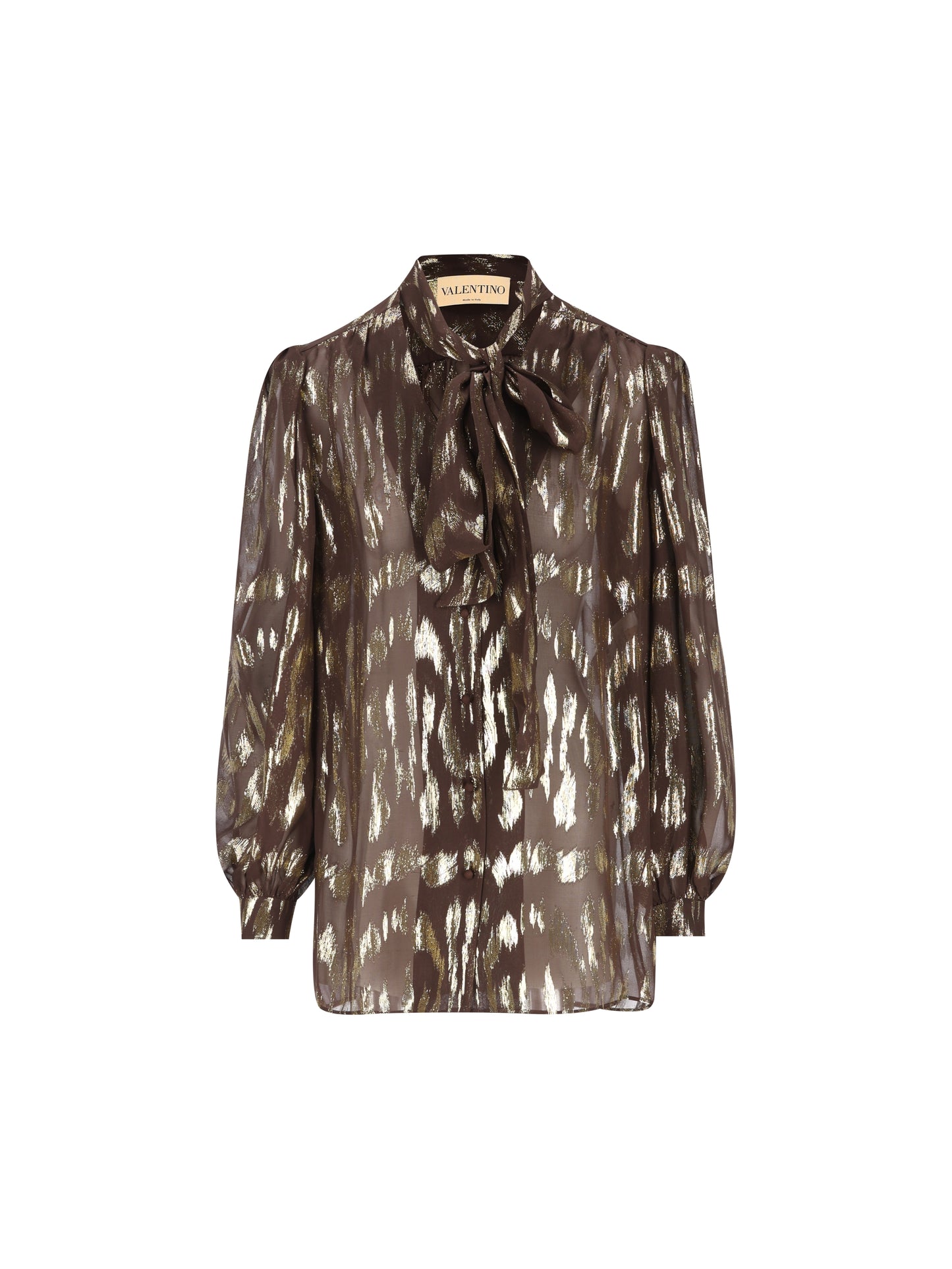 Camicia realizzata in seta e fibra metallzzata. 9B3AB8Q0AEA WV9 VALENTINO GARAVANI 