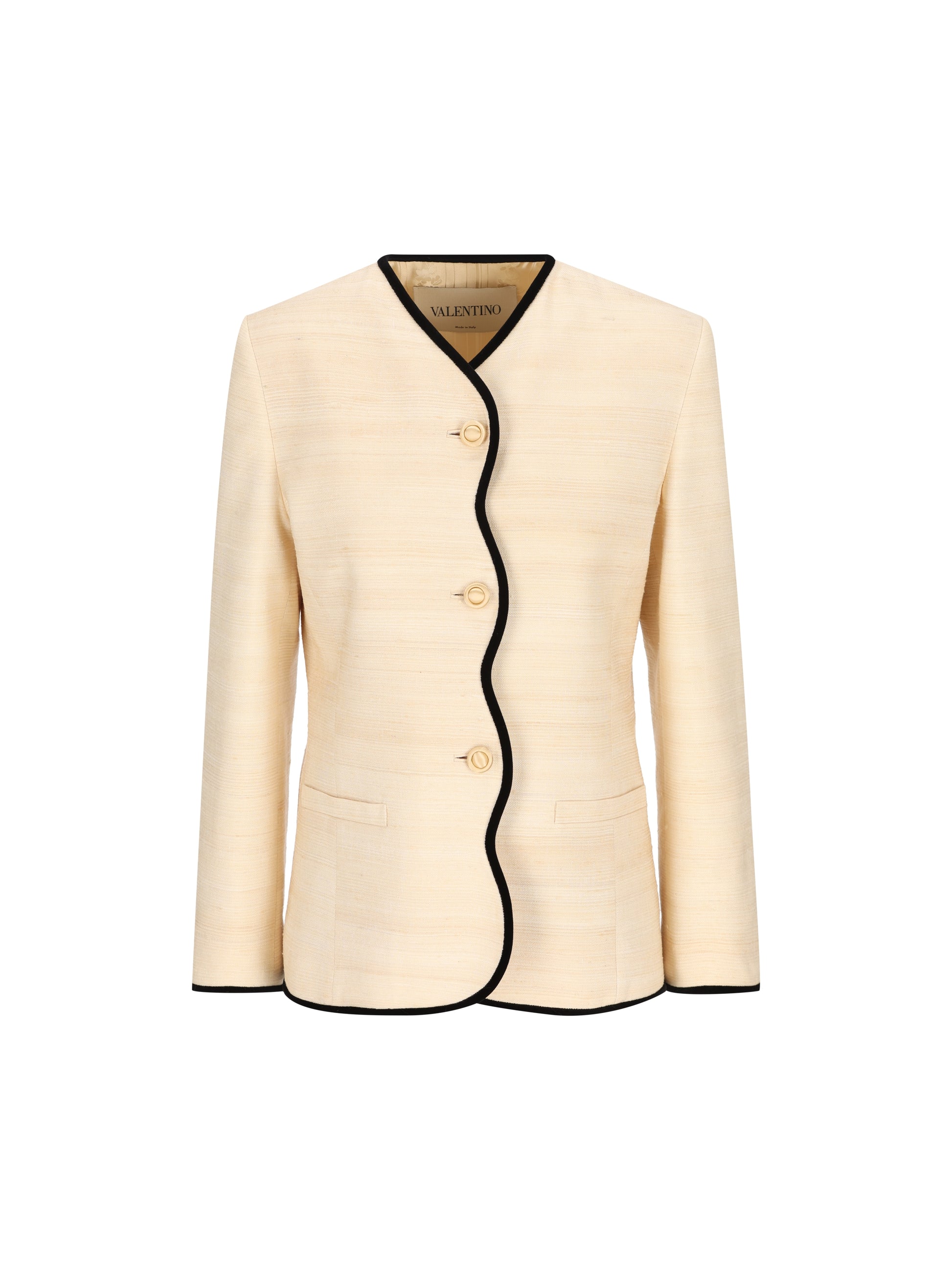 Giacca in silk linen canvas. 9B3CE5X5A9F 4KQ VALENTINO GARAVANI 