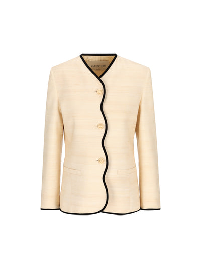 Giacca in silk linen canvas. 9B3CE5X5A9F 4KQ VALENTINO GARAVANI 