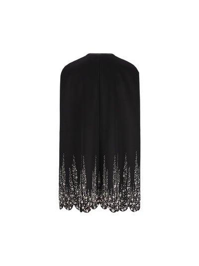 Valentino Garavani Cappa Ricamata in Compact Drap 9B3CG4YA6JA NUD VALENTINO GARAVANI 