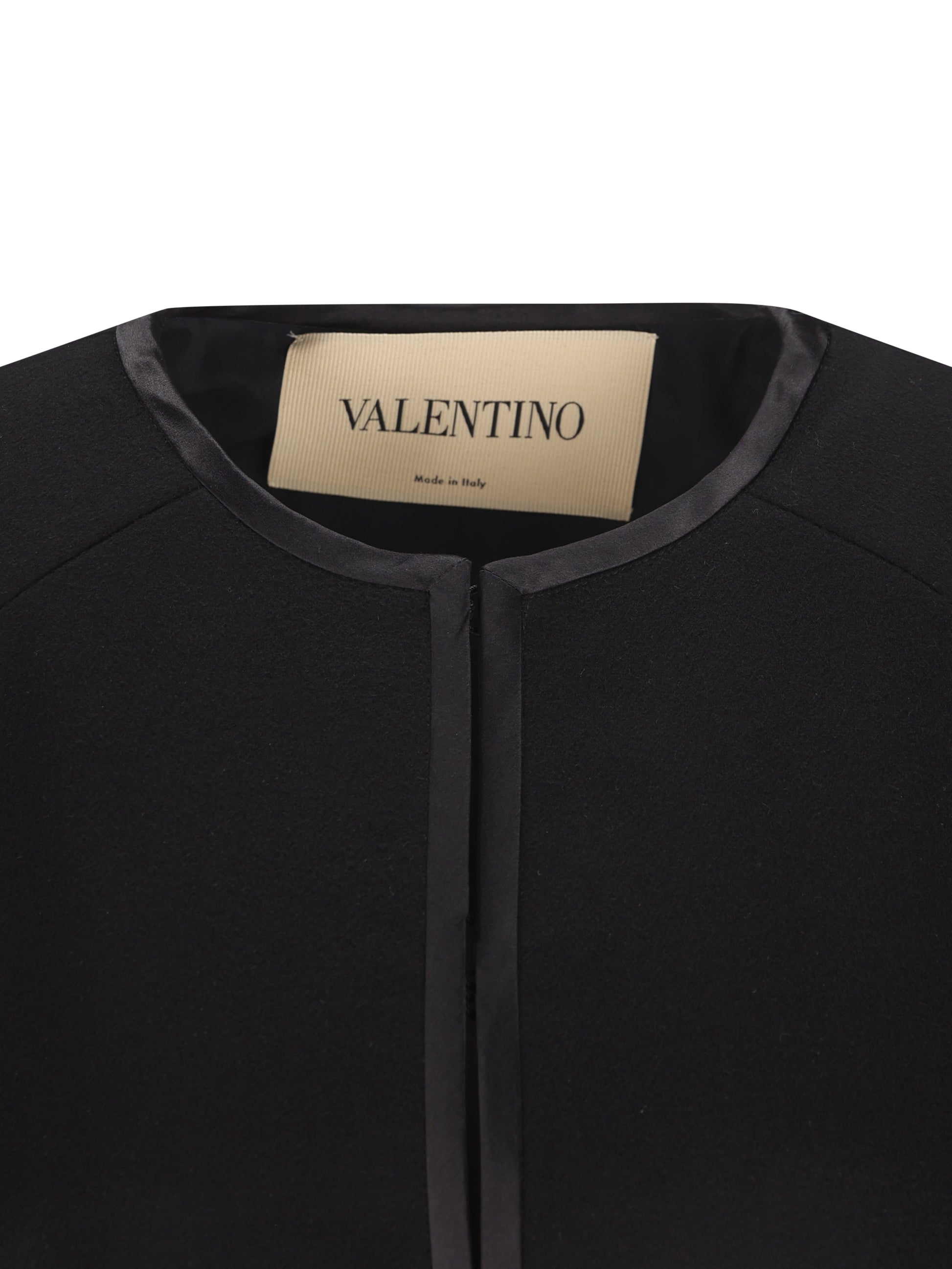 Valentino Garavani Cappa Ricamata in Compact Drap 9B3CG4YA6JA NUD VALENTINO GARAVANI 