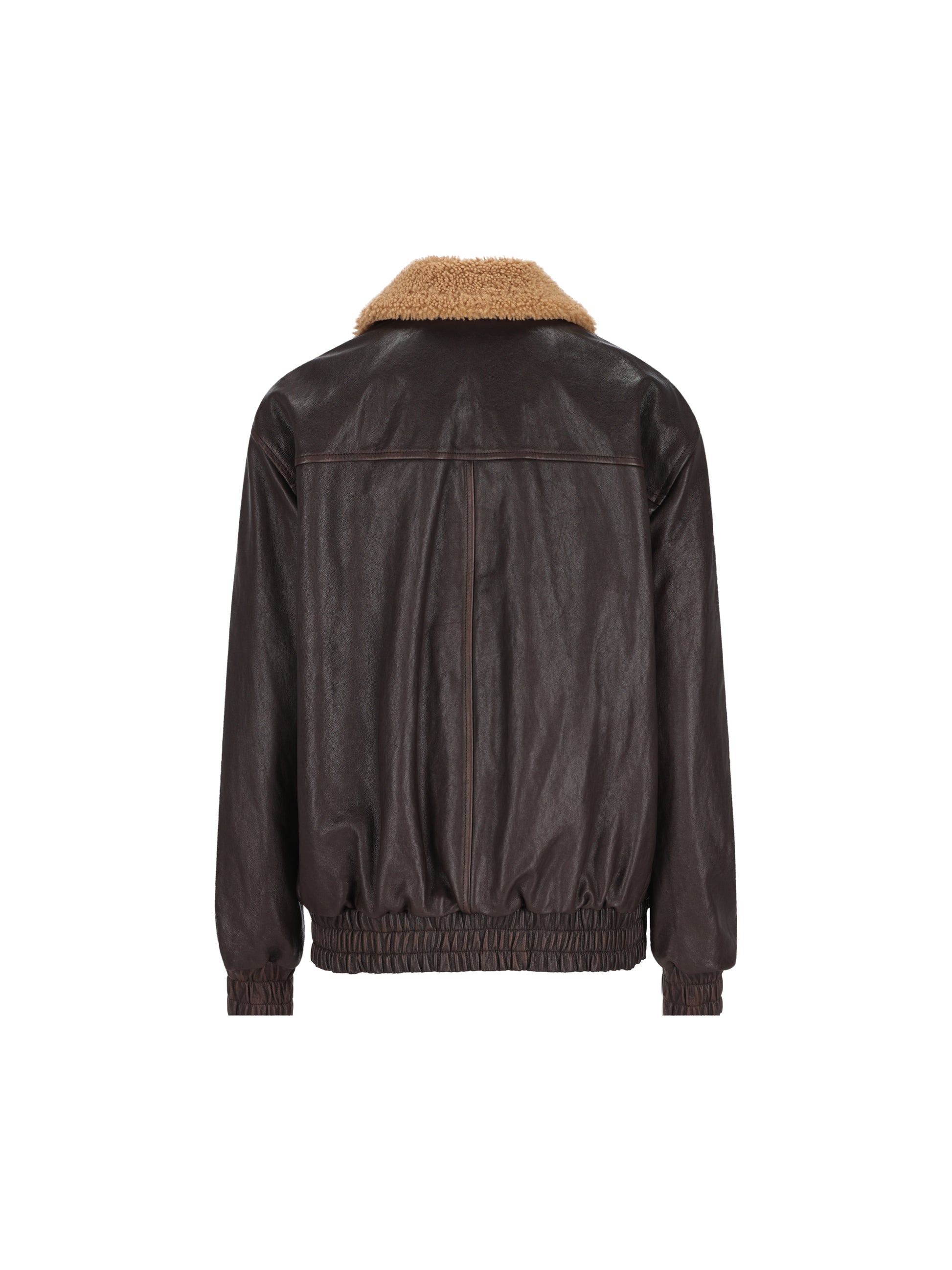 Bomber realizzato in pelle e shearling. 9B3NB16ZAB2 1YN VALENTINO GARAVANI 