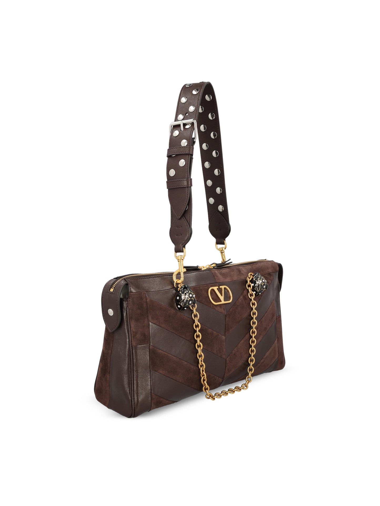 Borsa realizzata in suede e nappa. 9W2B0S70DED RE6 VALENTINO GARAVANI 