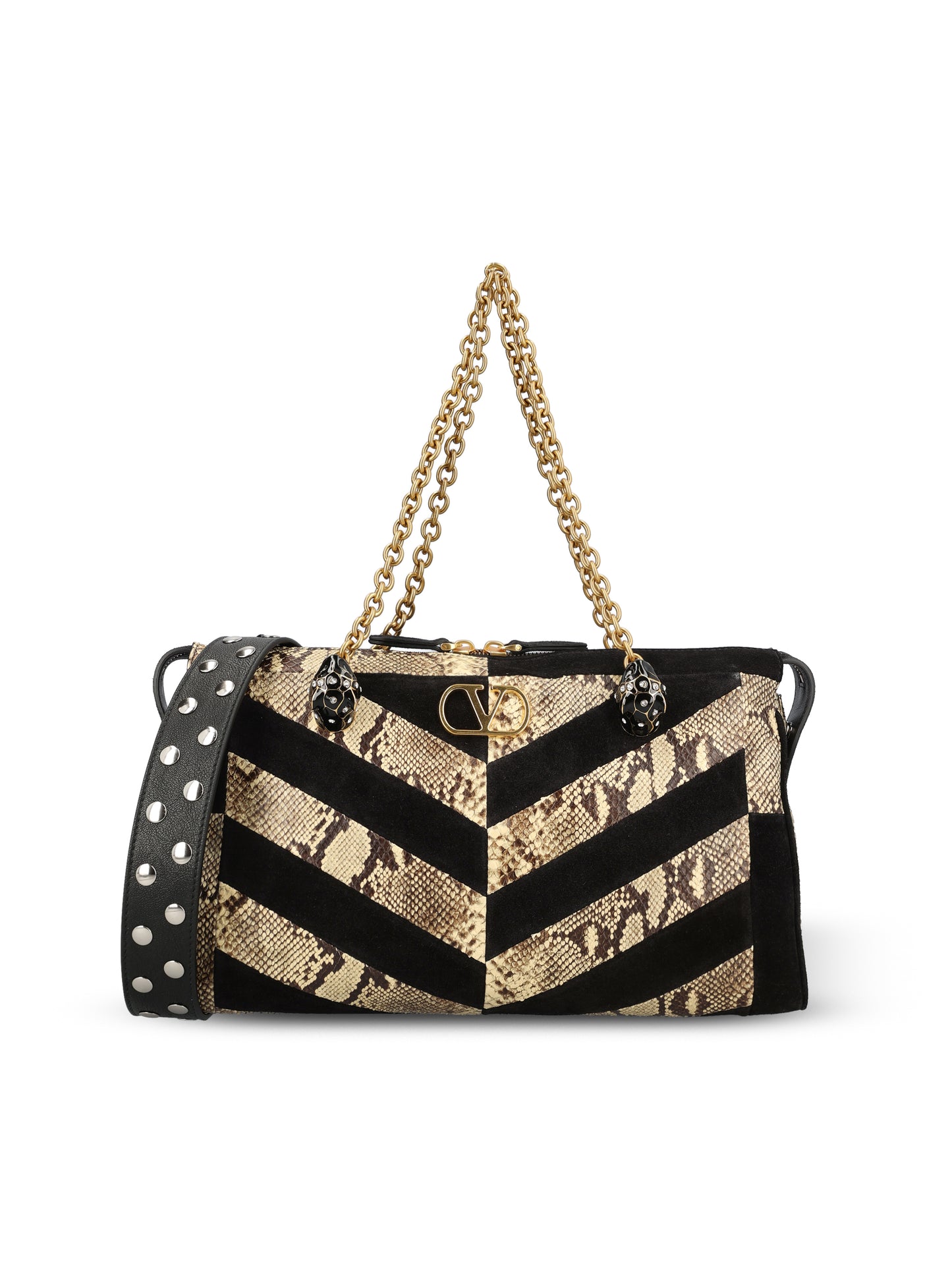 Borsa realizzata in pitone e suede. 9W2B0S70EGD DMY VALENTINO GARAVANI 