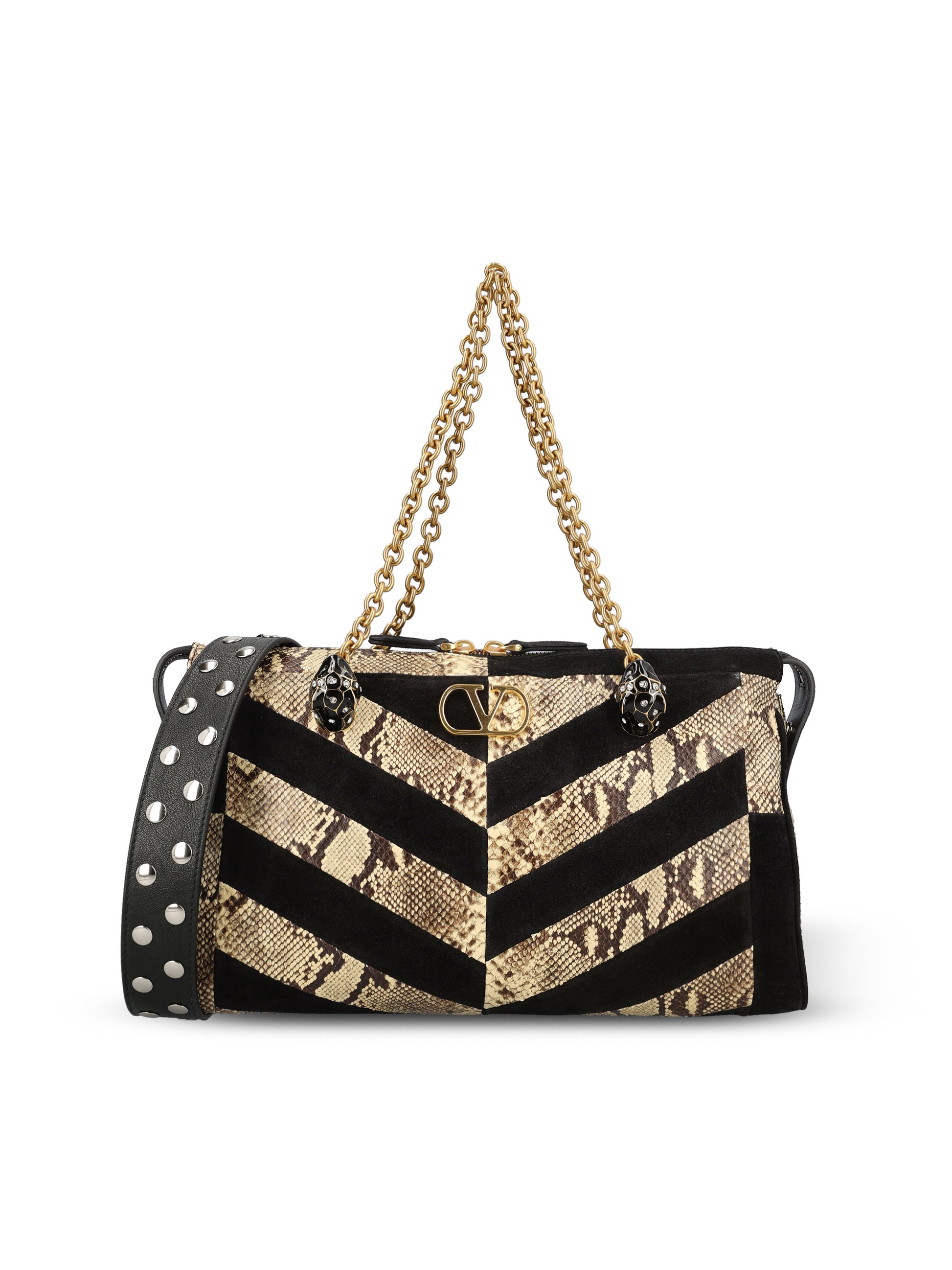 Borsa realizzata in pitone e suede. 9W2B0S70EGD DMY VALENTINO GARAVANI 