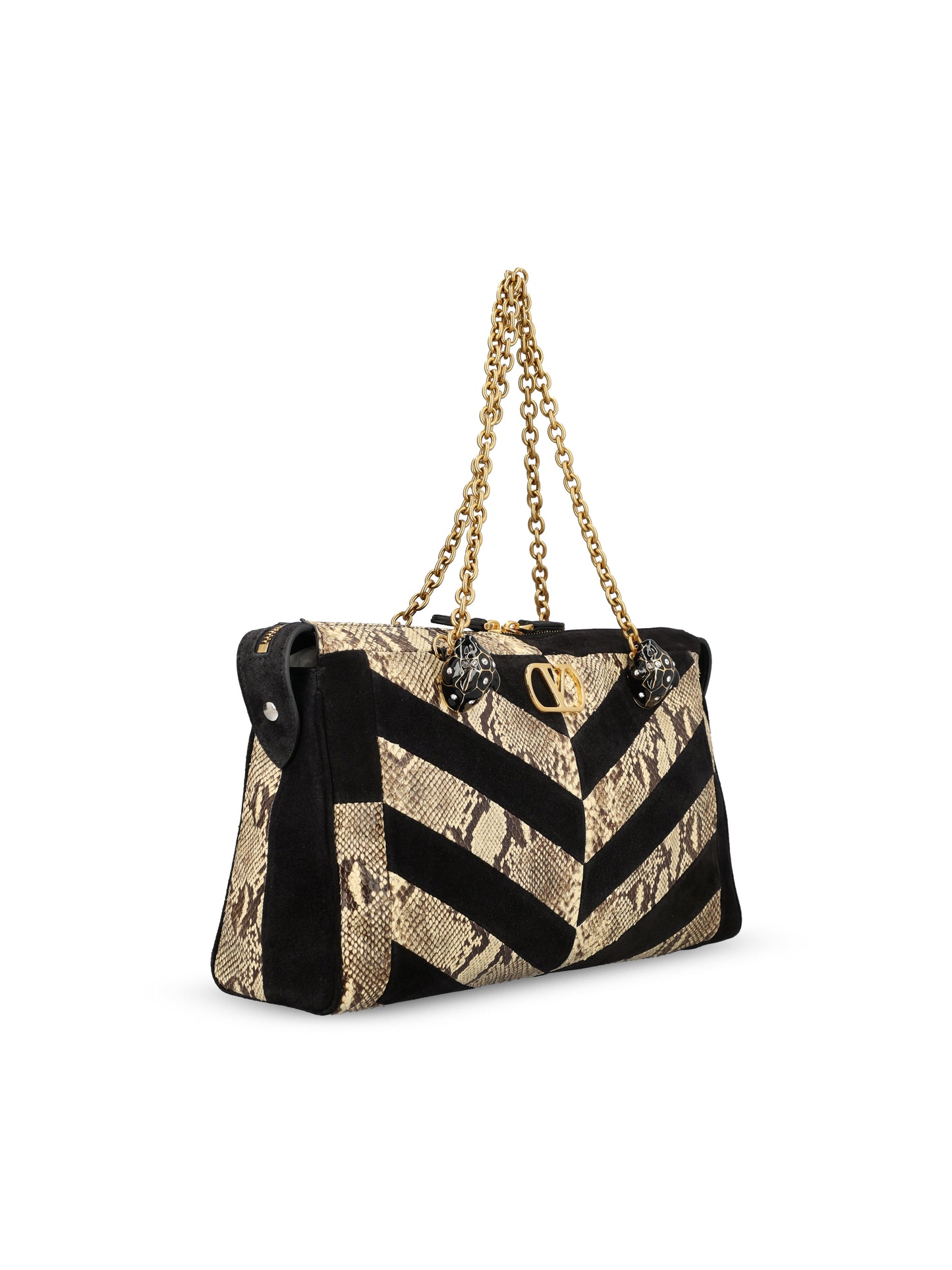 Borsa realizzata in pitone e suede. 9W2B0S70EGD DMY VALENTINO GARAVANI 