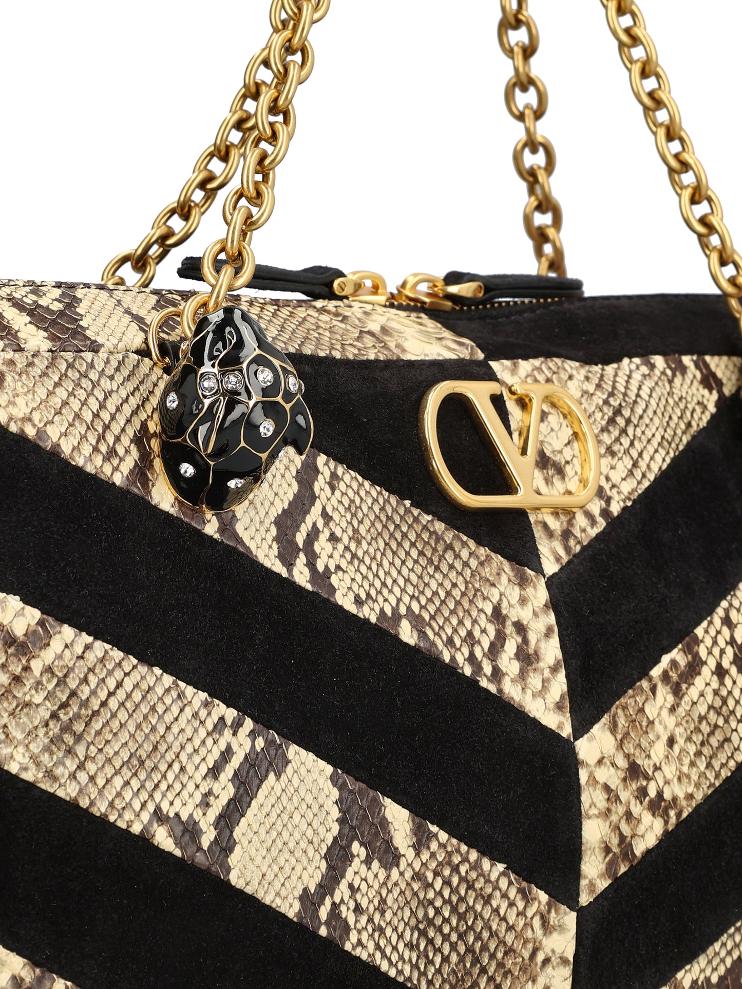 Borsa realizzata in pitone e suede. 9W2B0S70EGD DMY VALENTINO GARAVANI 
