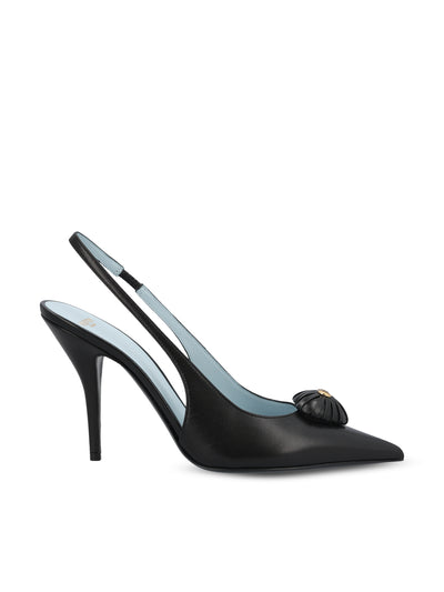 Décolleté slingback in pelle. 9W2S0PR9DMD 0NO VALENTINO GARAVANI 