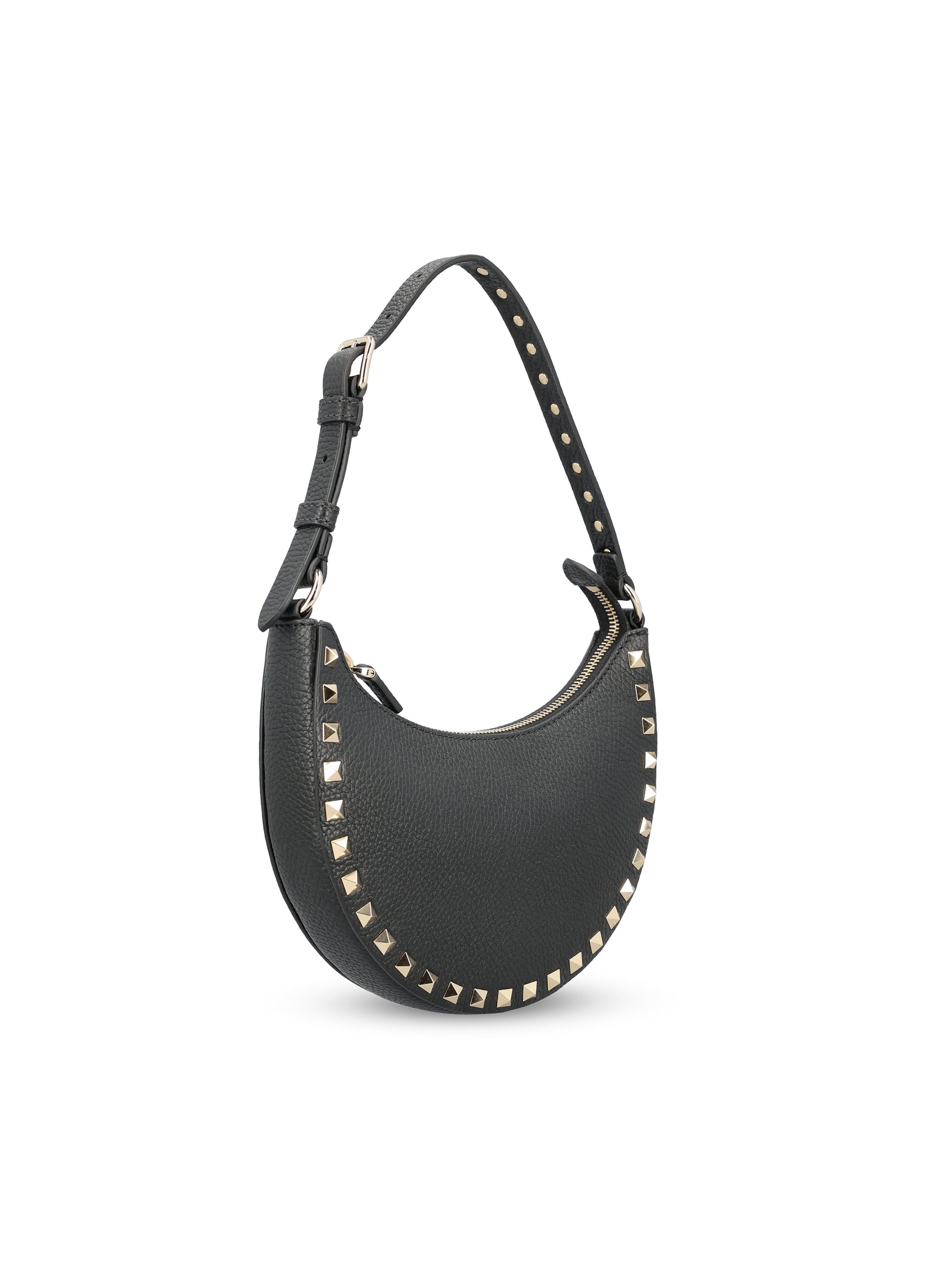 Mini borsa hobo Rockstud in Vitello granato ZW2P0AI7VSH 0NO VALENTINO GARAVANI 