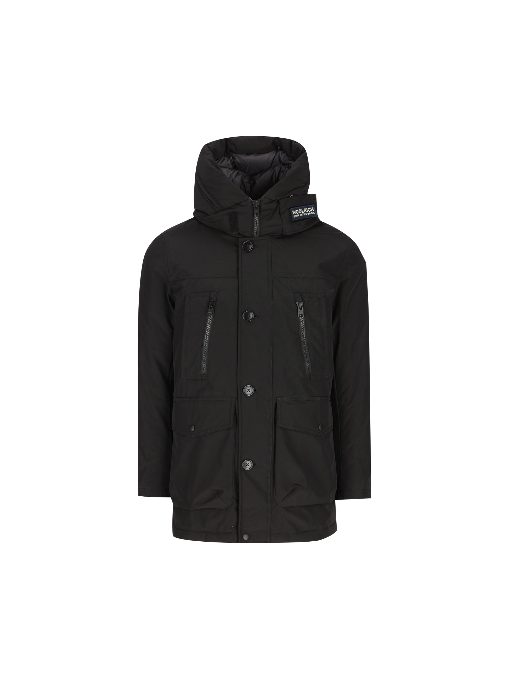 Parka Evolution in Ramar Cloth CFWOOU0866MBUT0001 BLK WOOLRICH 