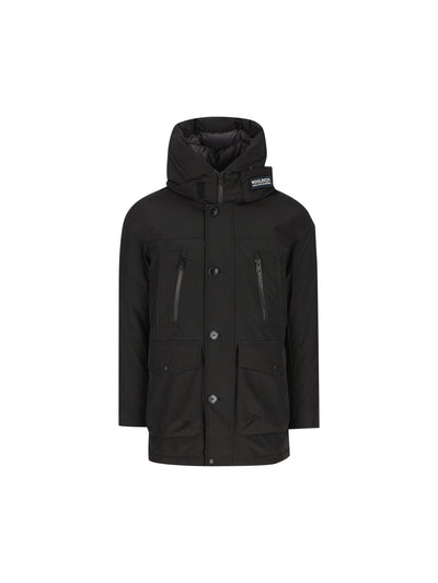 Parka Evolution in Ramar Cloth CFWOOU0866MBUT0001 BLK WOOLRICH 