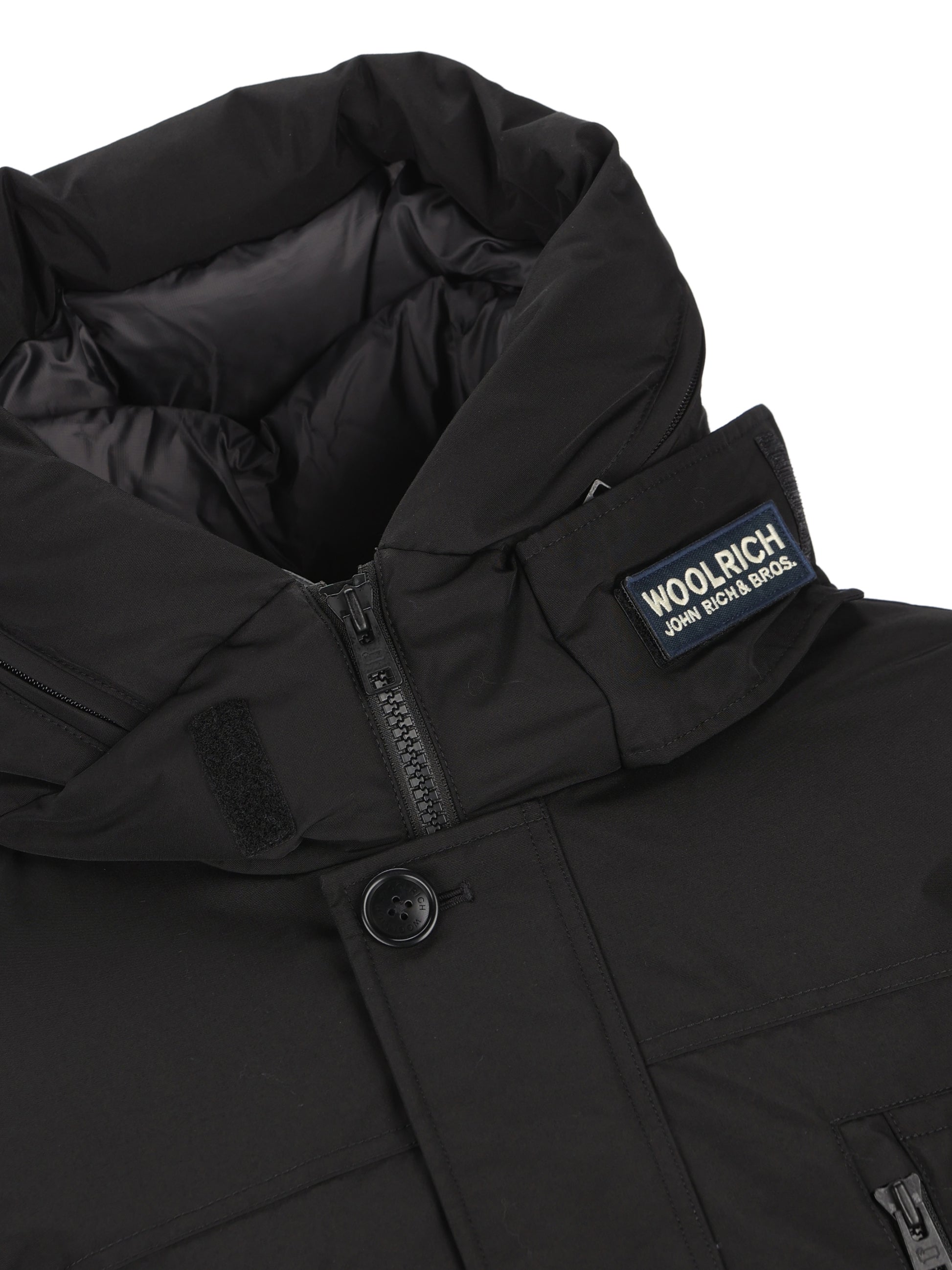 Parka Evolution in Ramar Cloth CFWOOU0866MBUT0001 BLK WOOLRICH 