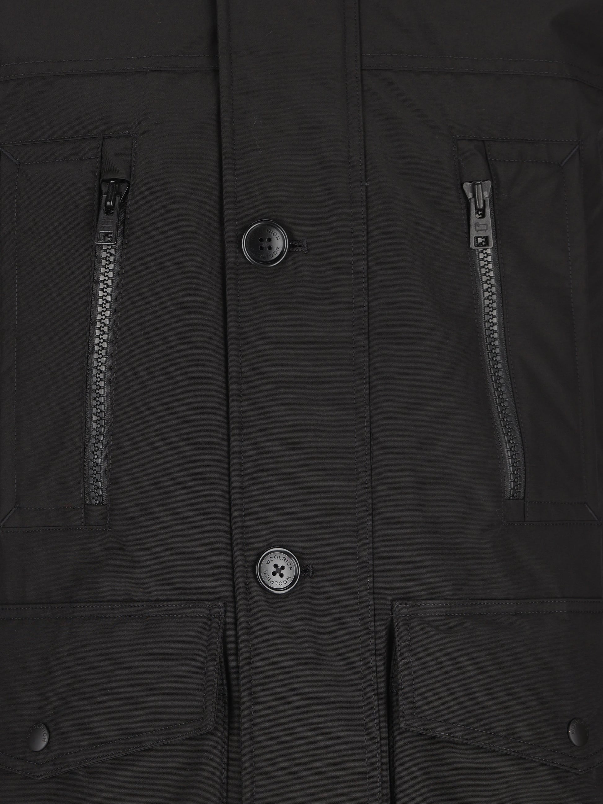 Parka Evolution in Ramar Cloth CFWOOU0866MBUT0001 BLK WOOLRICH 